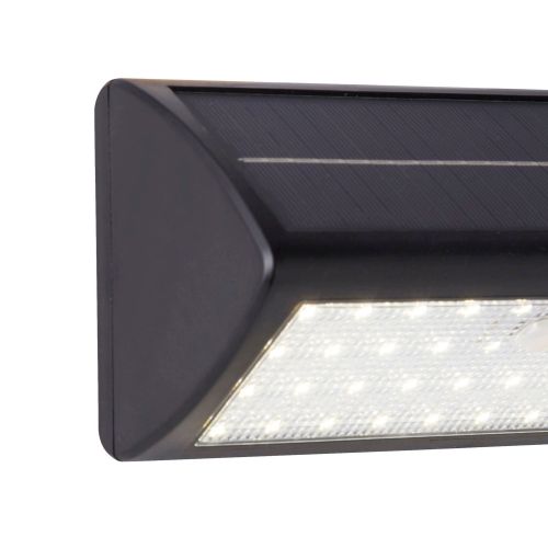 Applique murale LED solaire noire 5 W IP44 Détecteur de mouvement