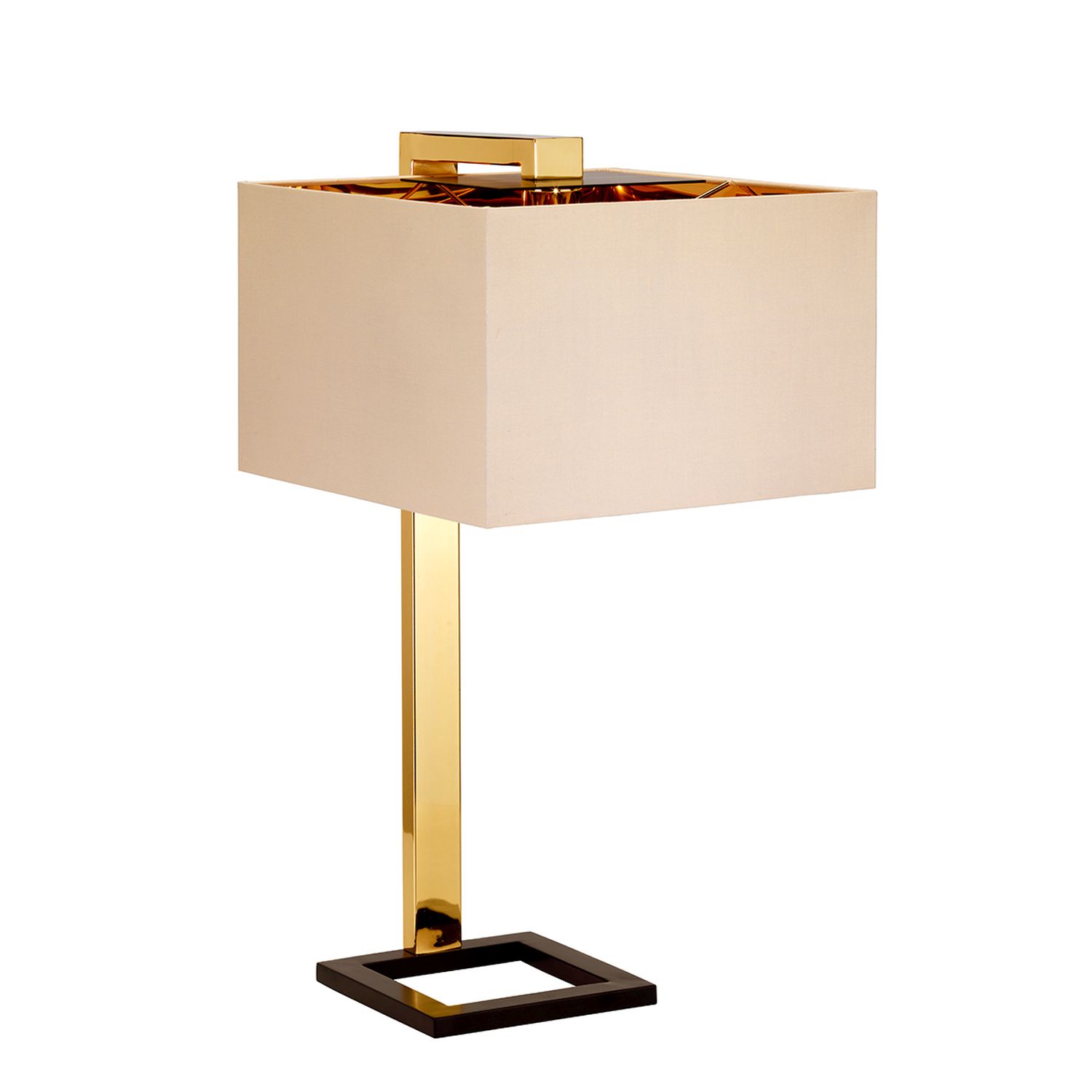 Tischlampe TIAGO in Gold Braun Creme H:62cm Lampe