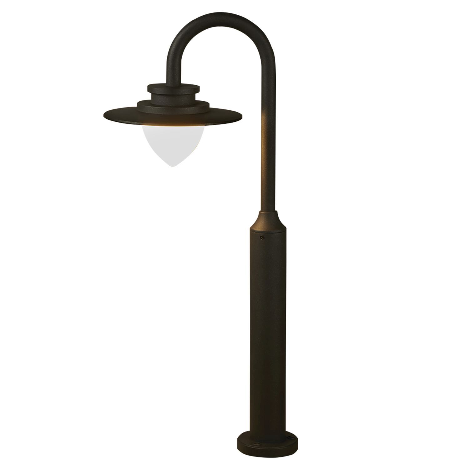 LED Stehlampe Outdoor Aluminium IP54 Grau Weiß 79,5 cm