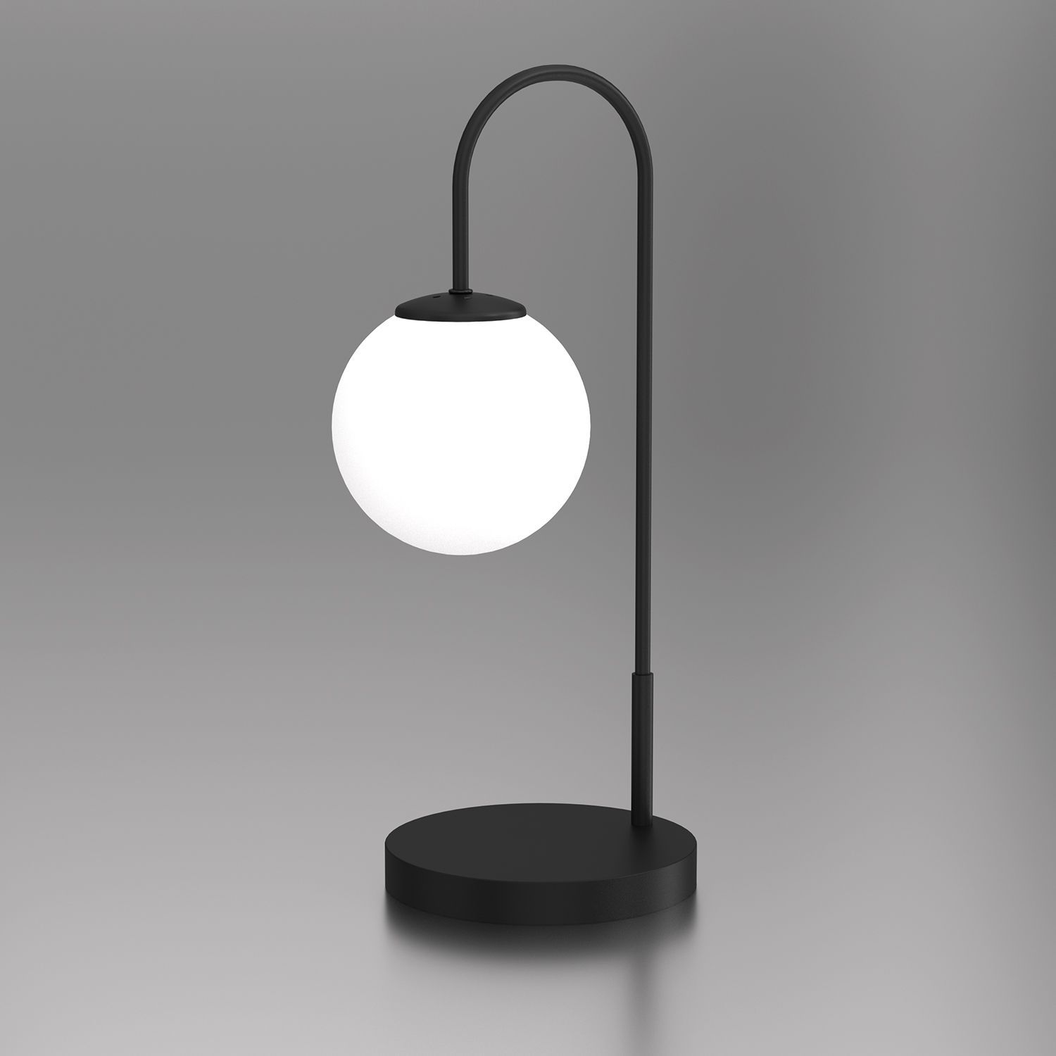 Lampe de chevet métal verre E14 52 cm noir blanc