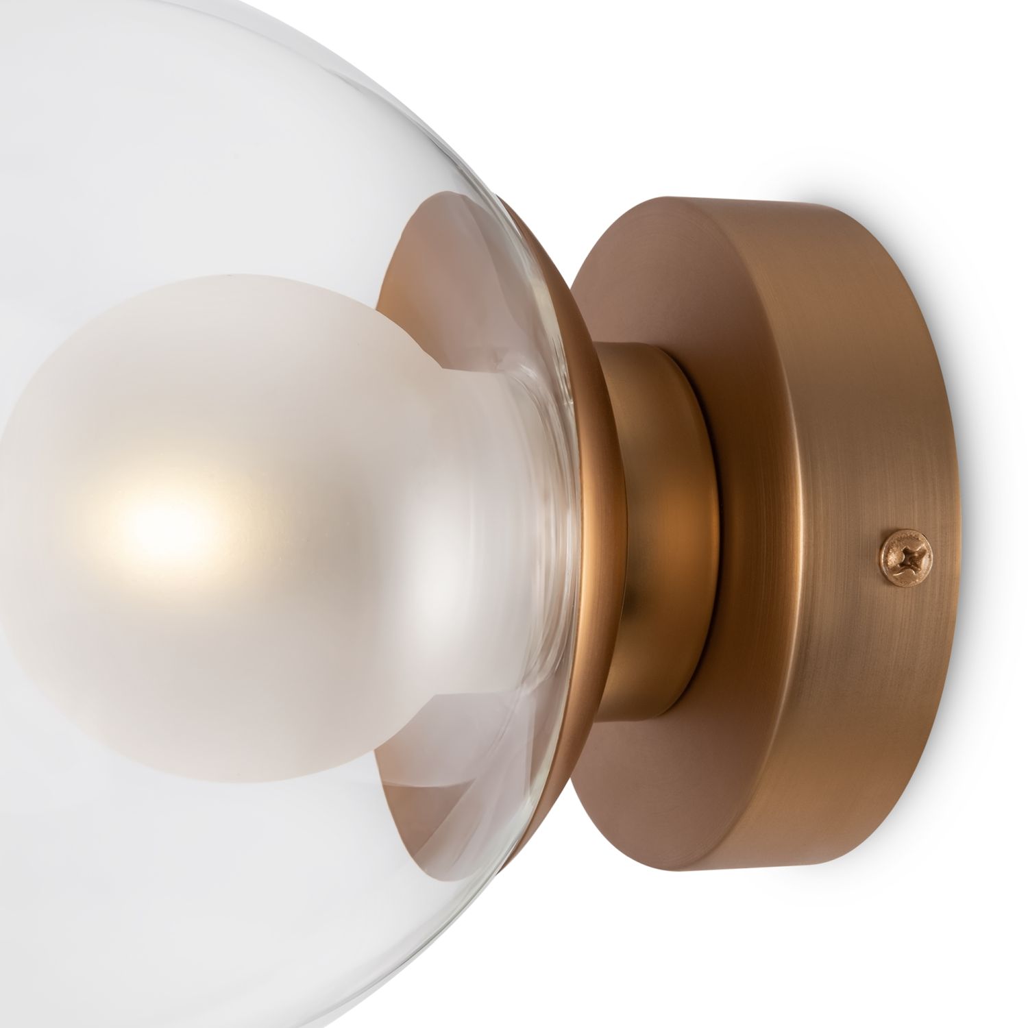 Lampe de miroir métal verre Ø 15 cm en or G9 Moderne