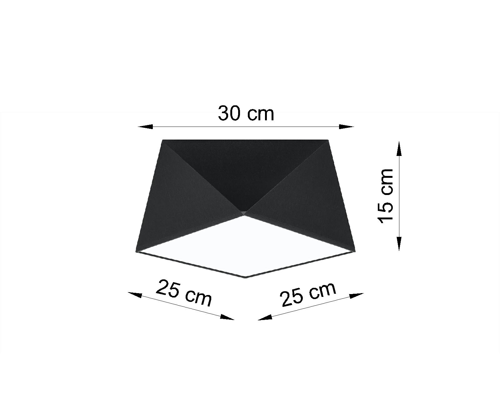 Deckenleuchte Schwarz B:30cm geometrisch E27