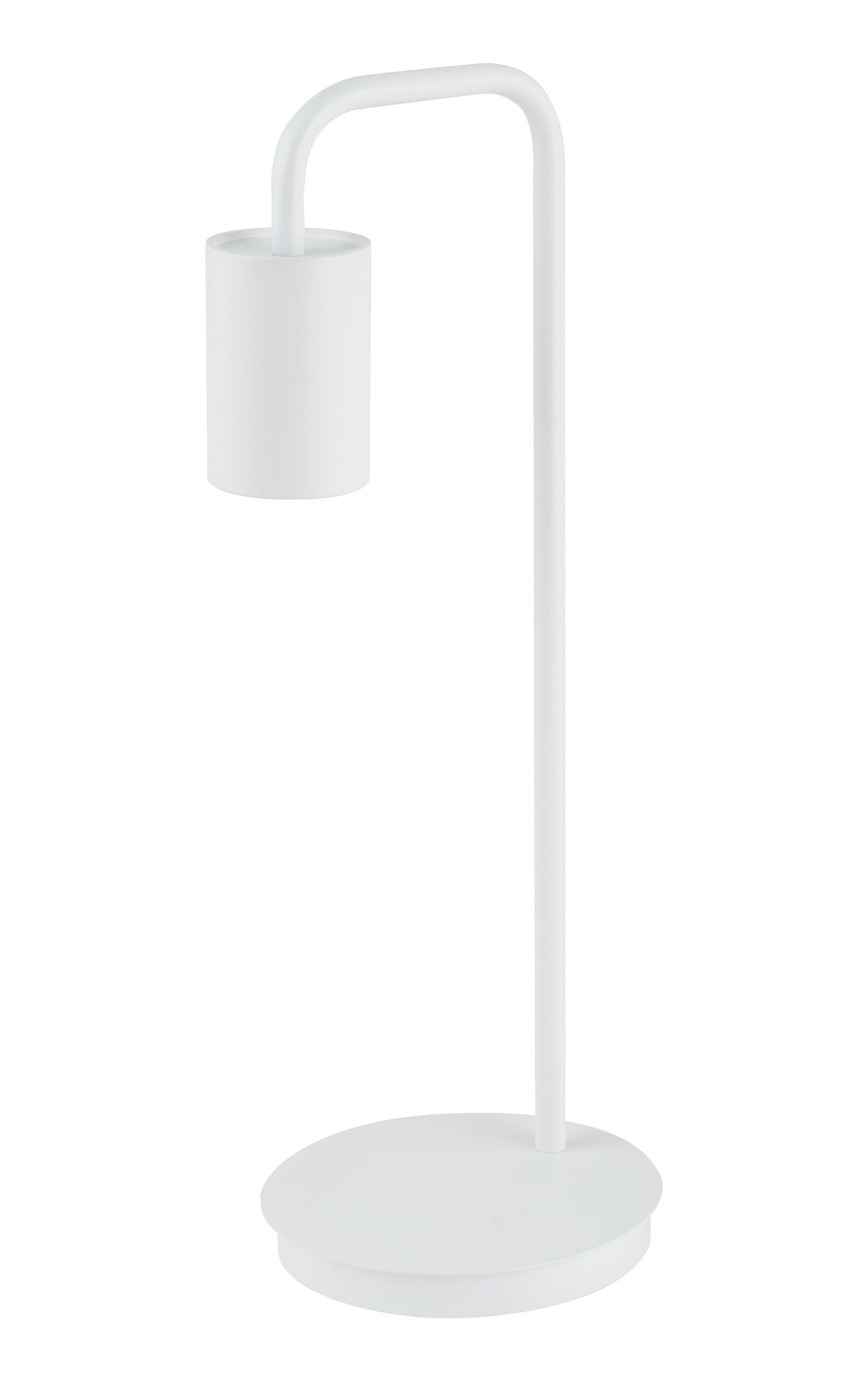 Weiße Tischlampe Metall Lesen 46 cm GU10 minimalistisch