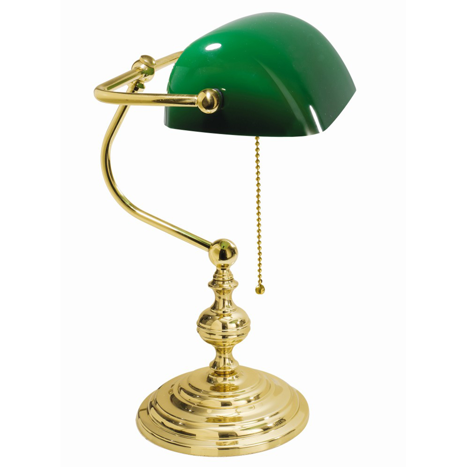 Banker lampe de table or 24 carats en laiton véritable