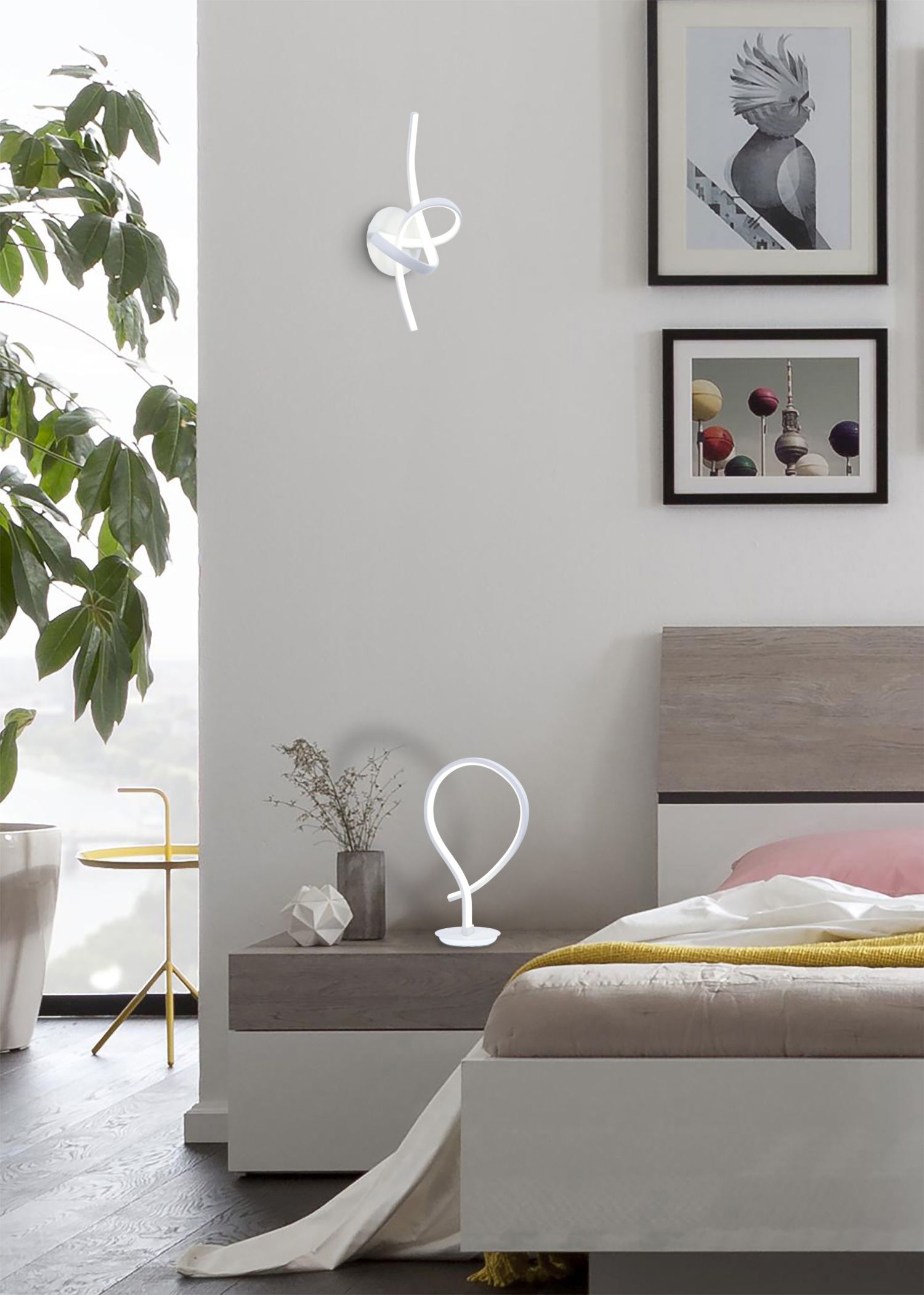 LED Wandlampe Weiß H: 38 cm 4500 K hell Modern SARA