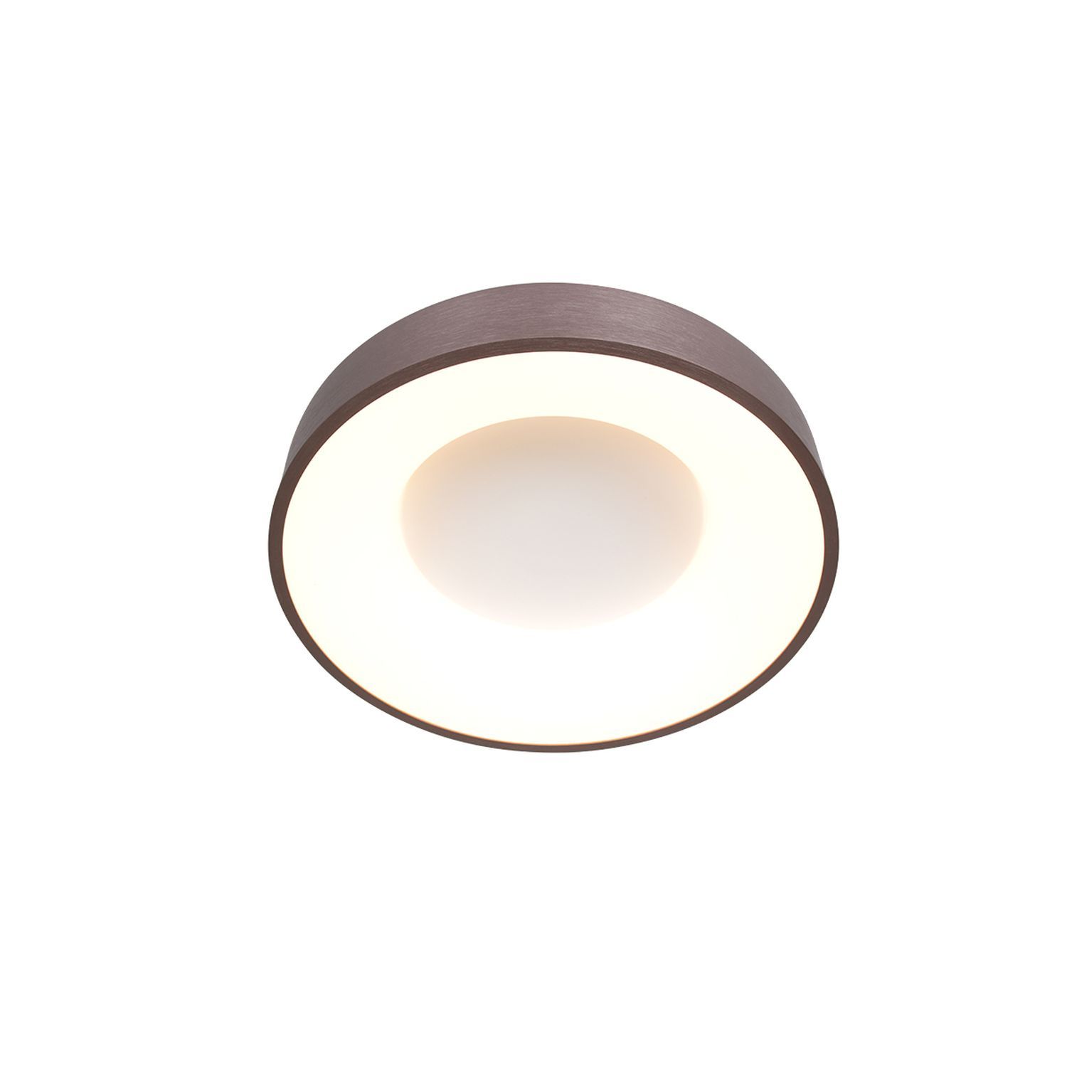 Plafonnier LED rond en bronze blanc Ø30 cm élégant