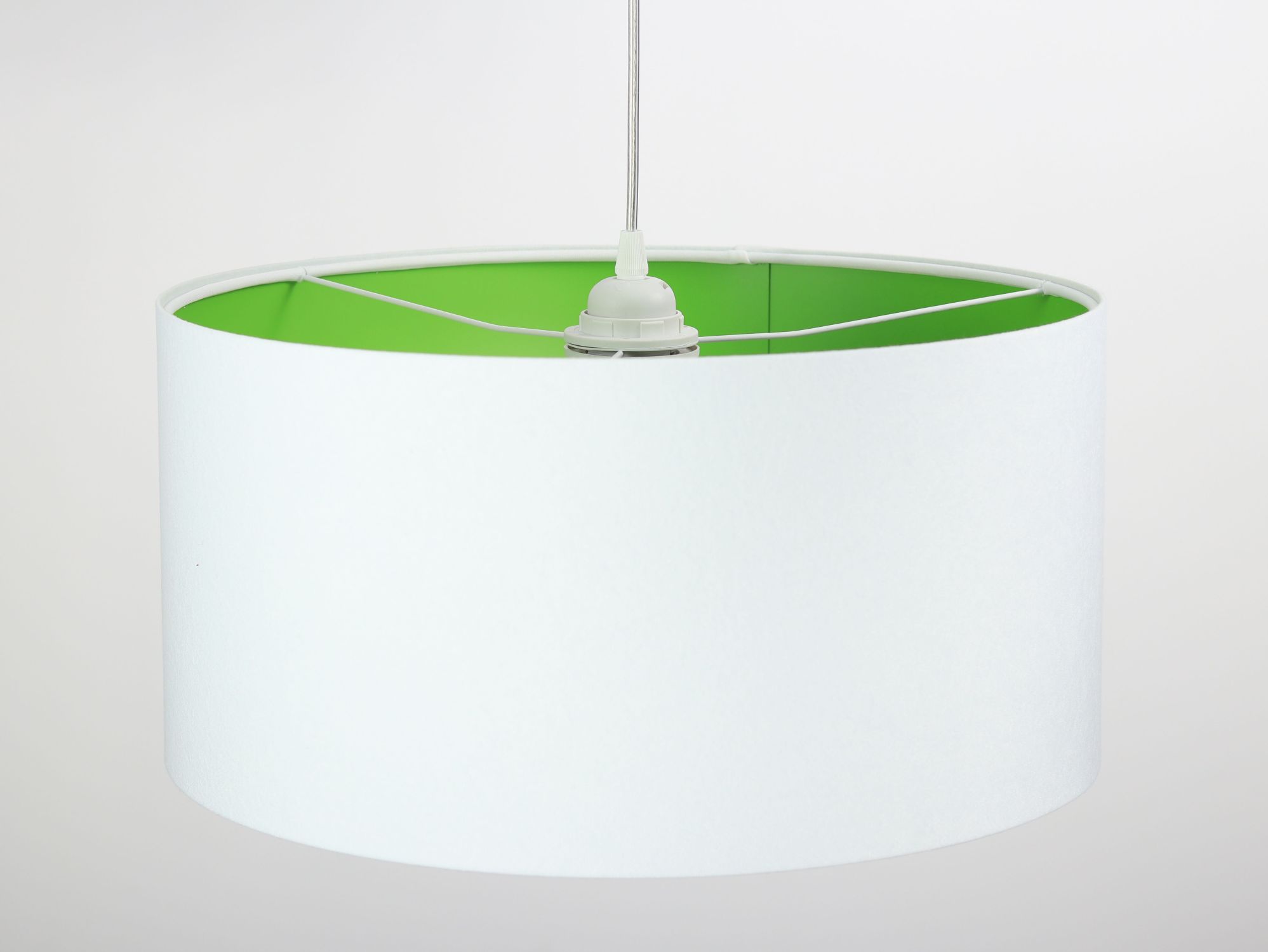 Pendelleuchte Weiß Grün Retro rund Esstisch Lampe