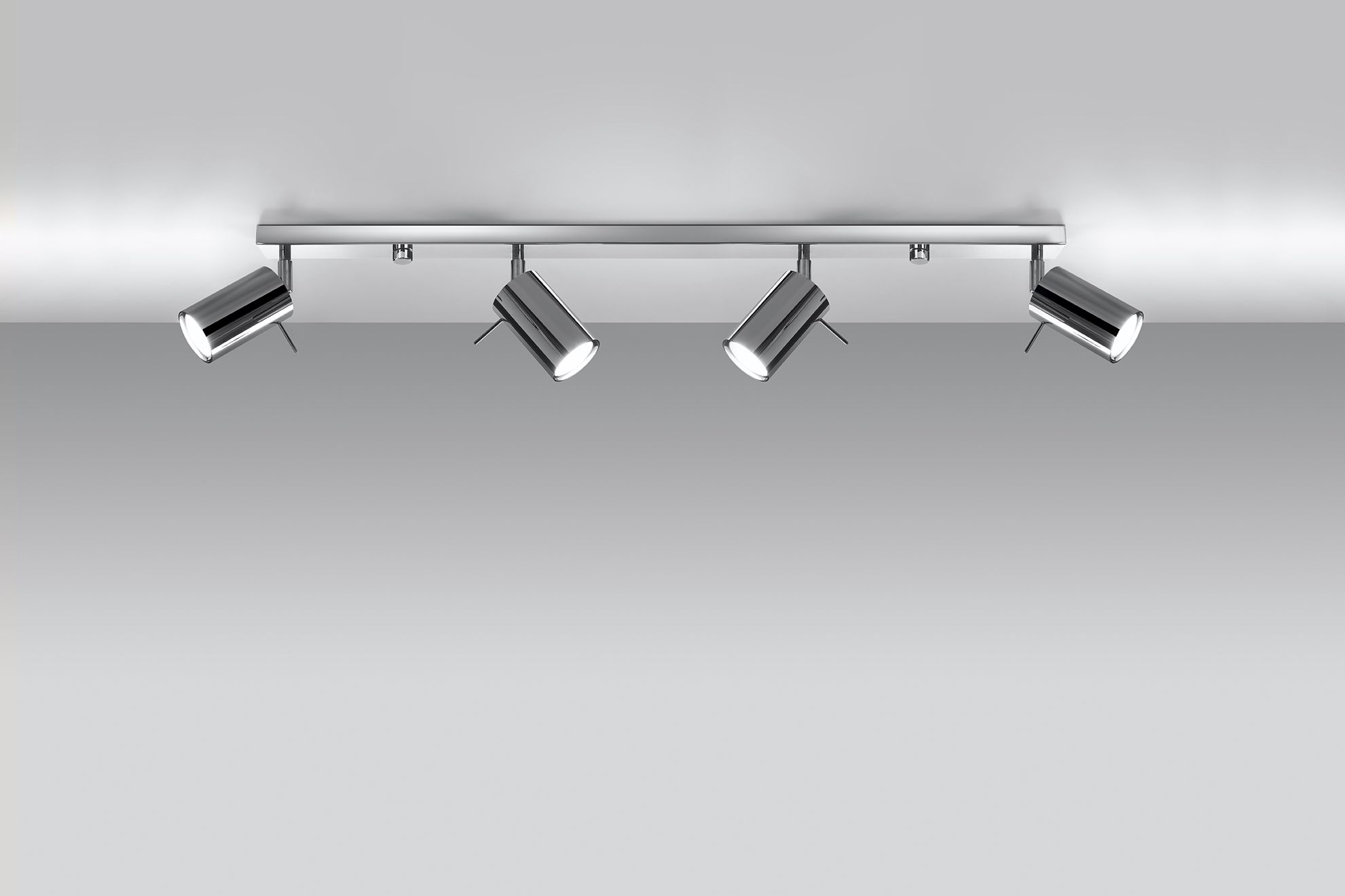 Deckenstrahler Chrom 80 cm lang 4-flammig länglich