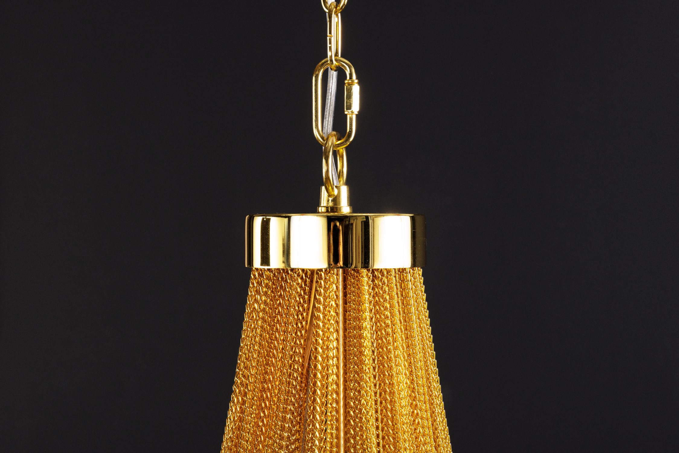 Klassische Hängelampe Metall in Gold Ø70 cm E14 elegant