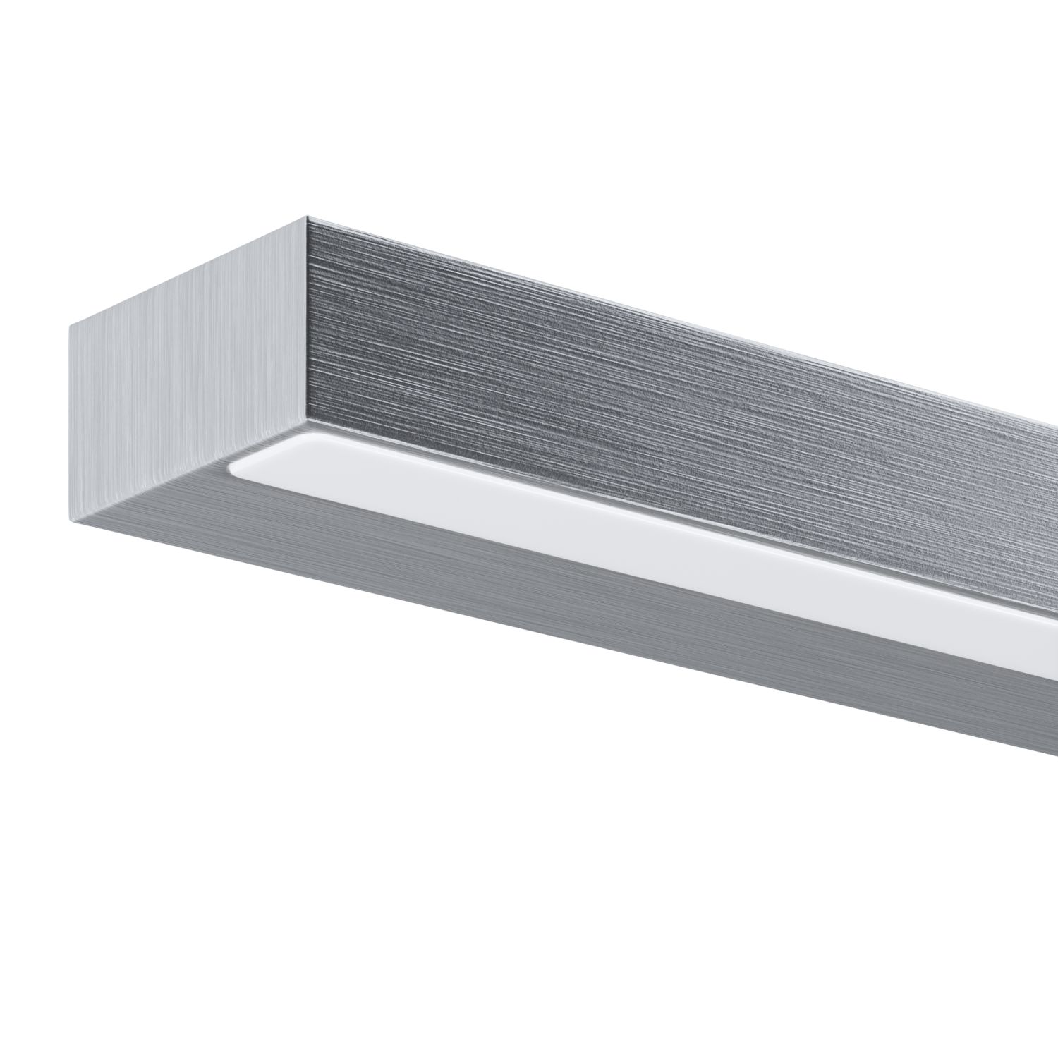 LED Spiegelleuchte Metall B: 40 cm in Silber länglich