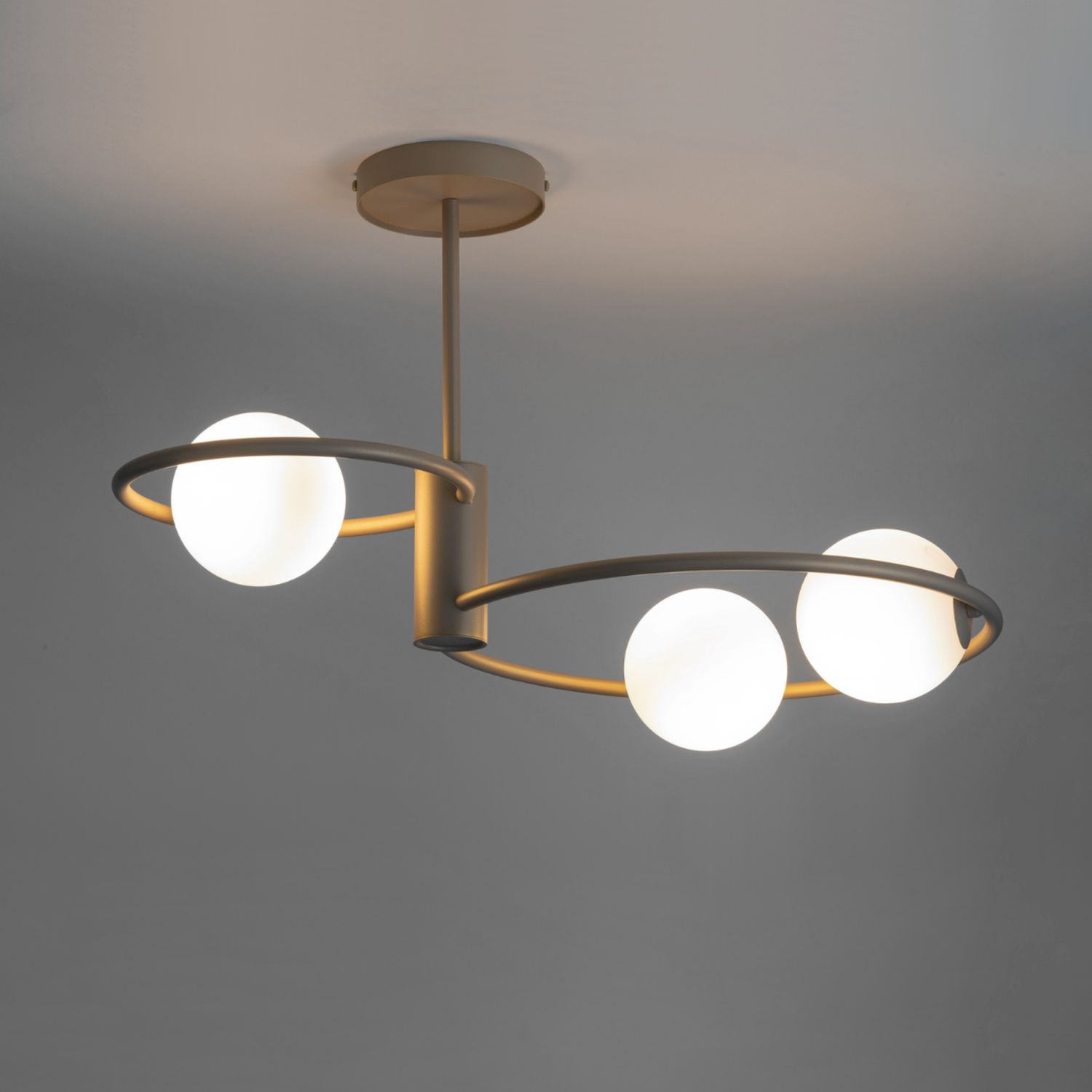 Design Deckenlampe Glas Metall dekorativ G9 wohnlich