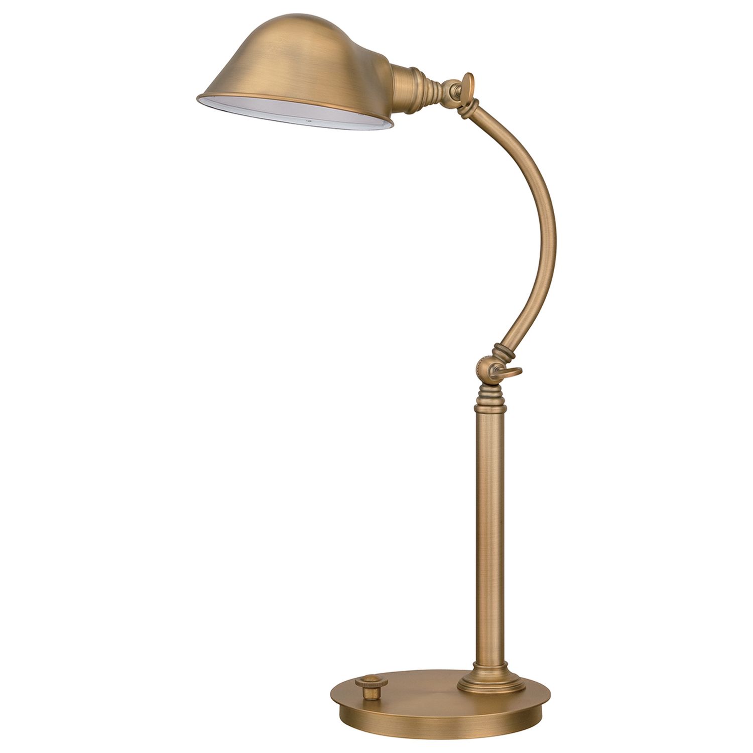 Lampe de table LED à intensité variable 53cm réglable en laiton antique