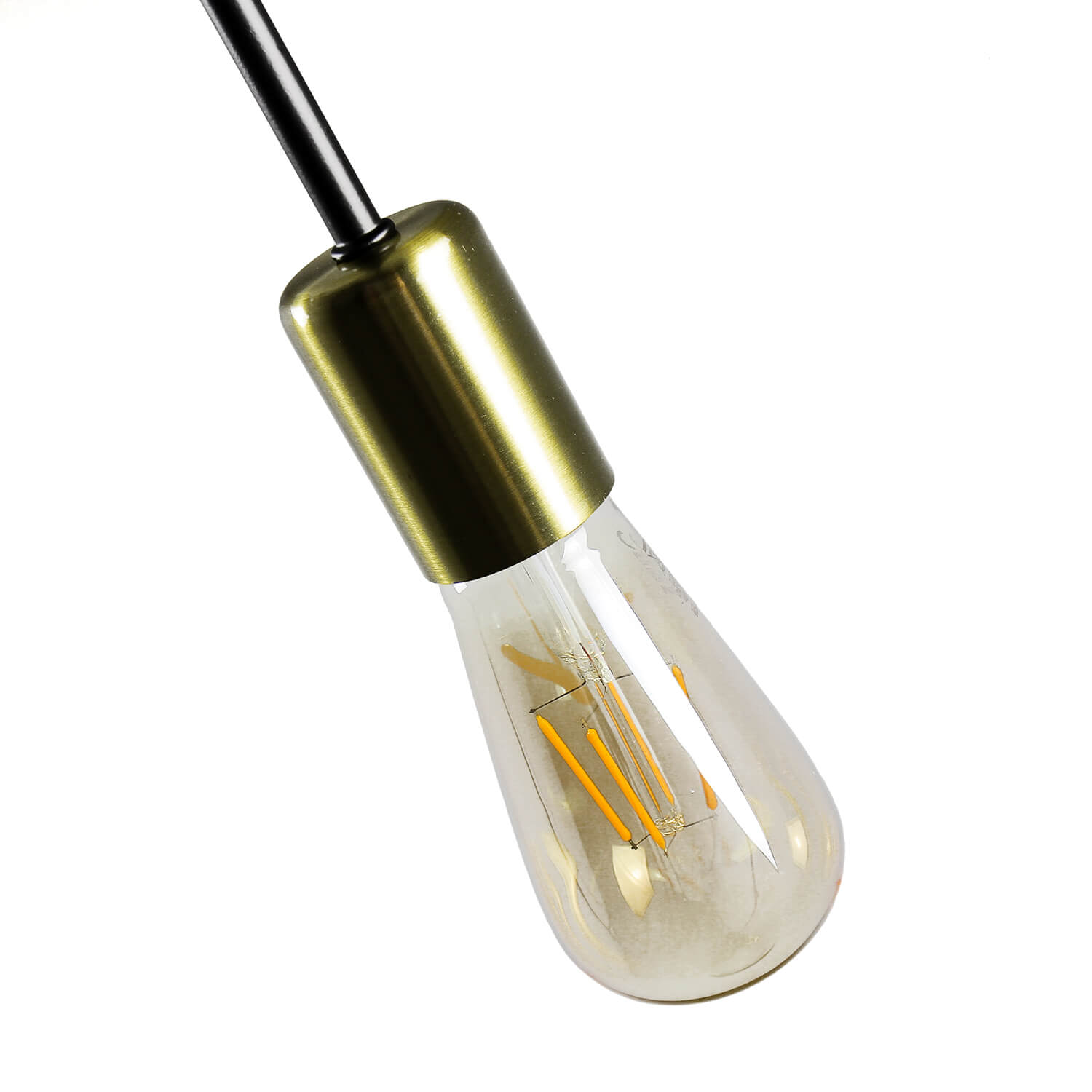 Deckenlampe verstellbar Retro 4x E27 Metall Schwarz