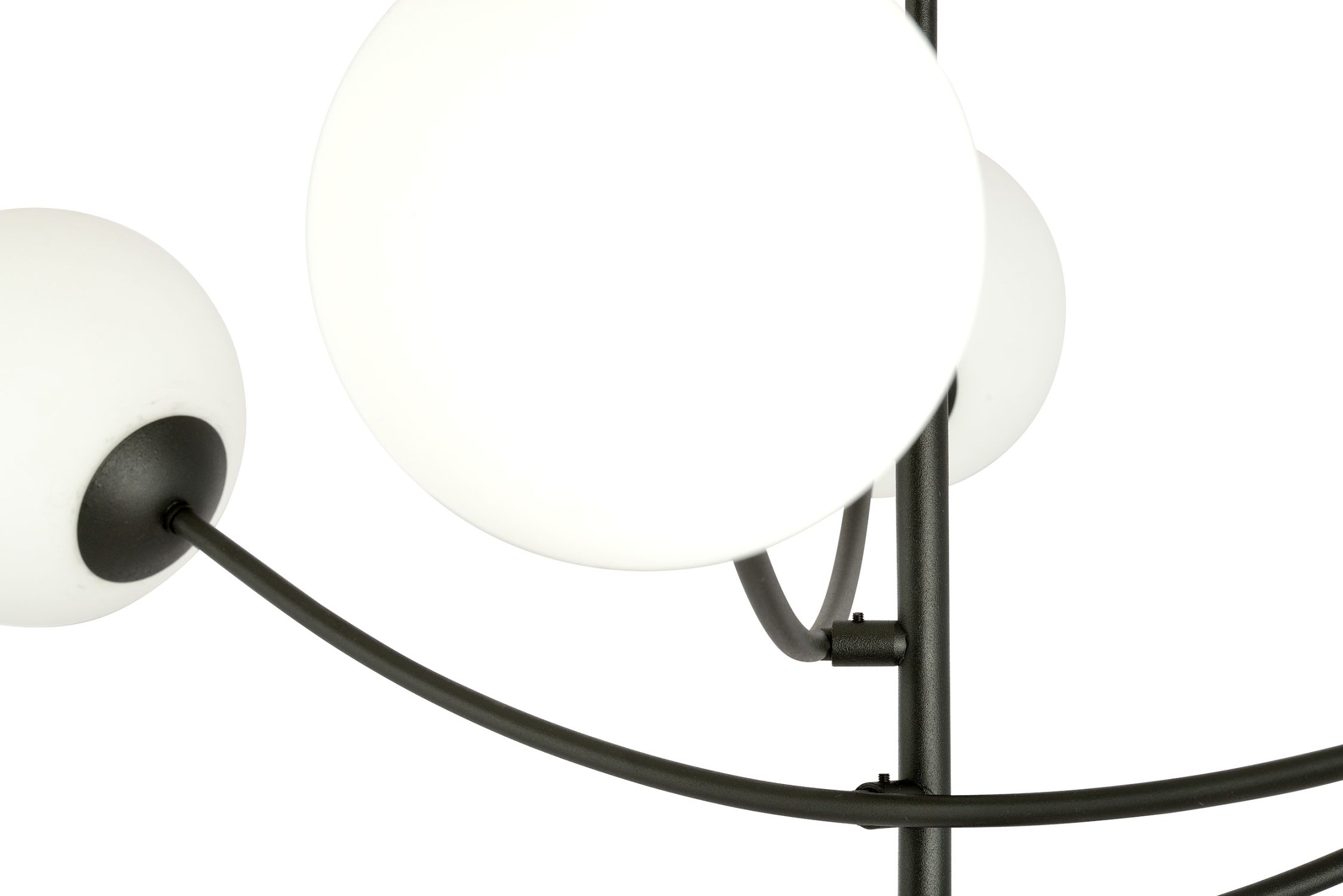 Deckenlampe Schwarz Weiß L: 89 cm schwenkbar E14 4-flammig