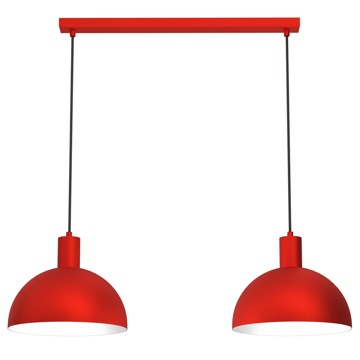 Suspension Rouge Métal L:84 cm E27 Loft décoratif