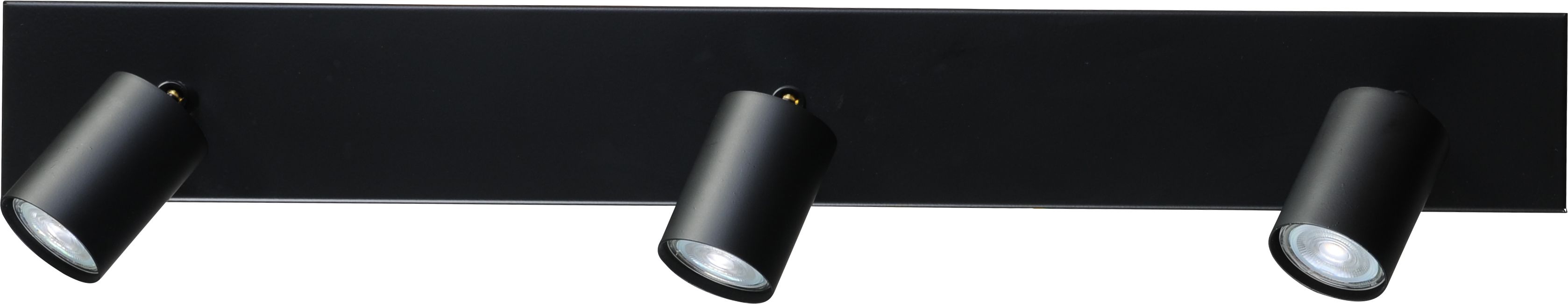 Deckenlampe Schwarz 3-flammig Metall GU10 70 cm