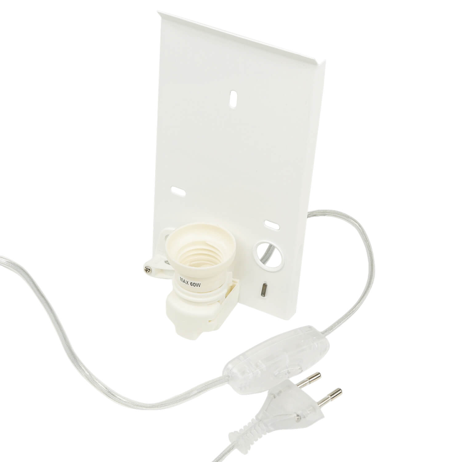 Stoff Wandlampe mit Kabel Schalter Weiß ALICE