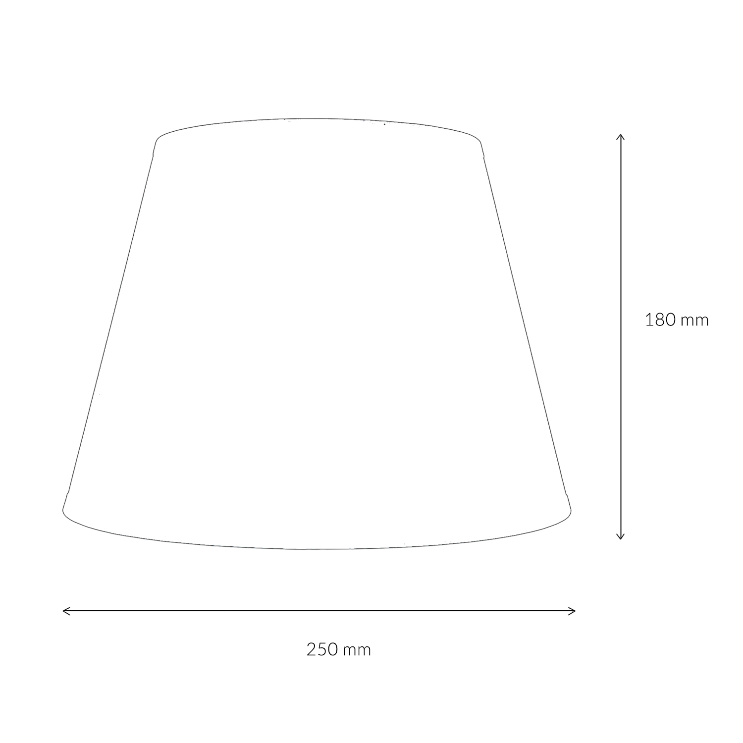 Stoffschirm für Tischleuchte E14 Ø 25 cm Weiß konisch
