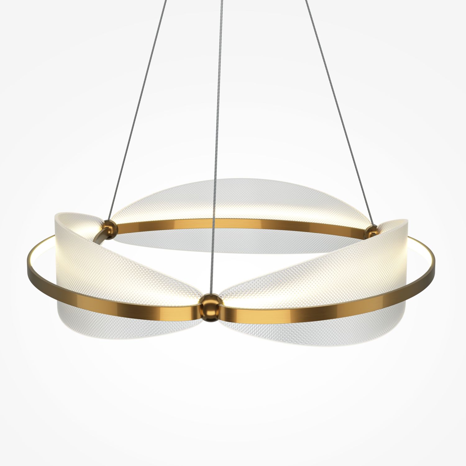 Lustre LED Aluminium D : 60 cm rond H : max. 318 cm