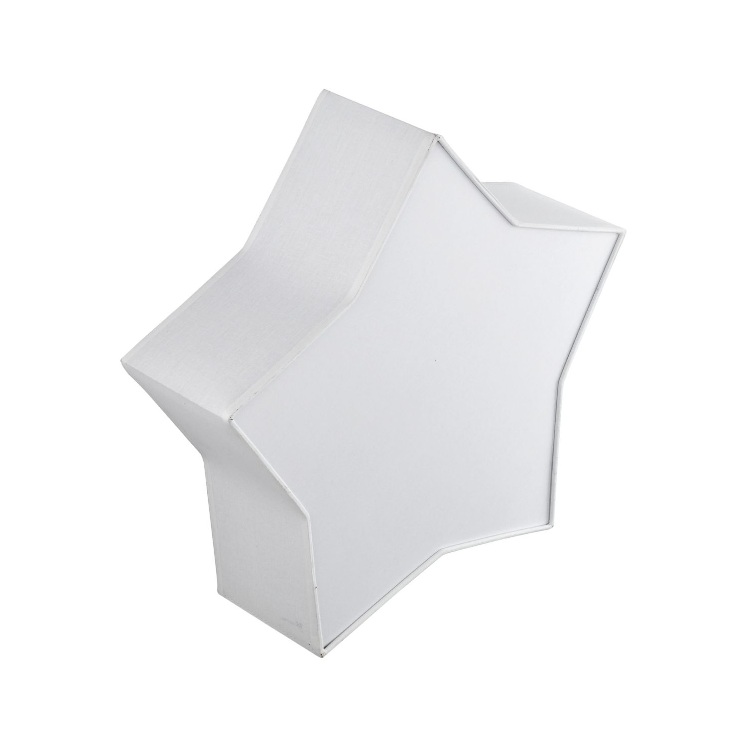 Kinderzimmerlampe Weiß Stern L: 45 cm Stoff Weiß 2x E27 Decke