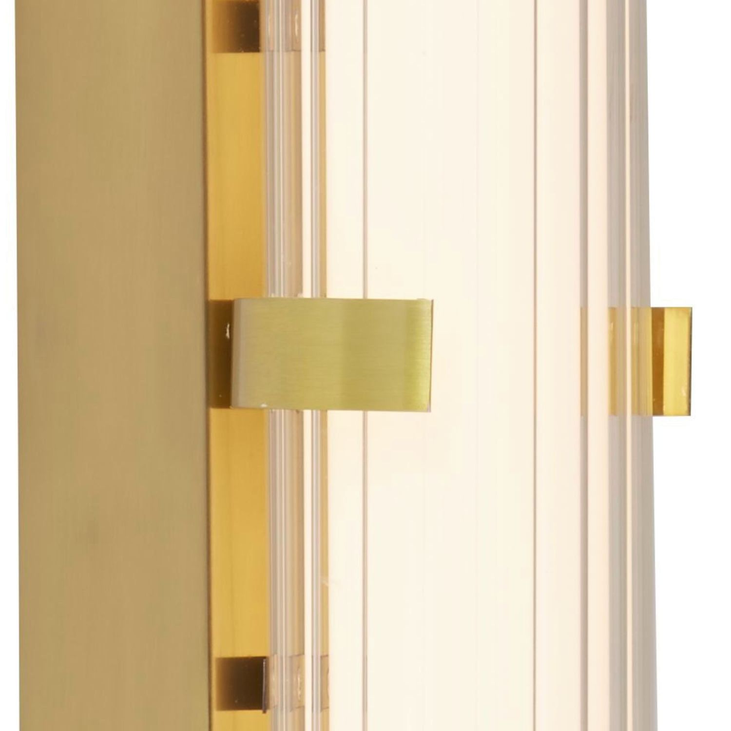 LED Wandlampe IP44 Glas Metall in Gold 43 cm Bad Spiegel