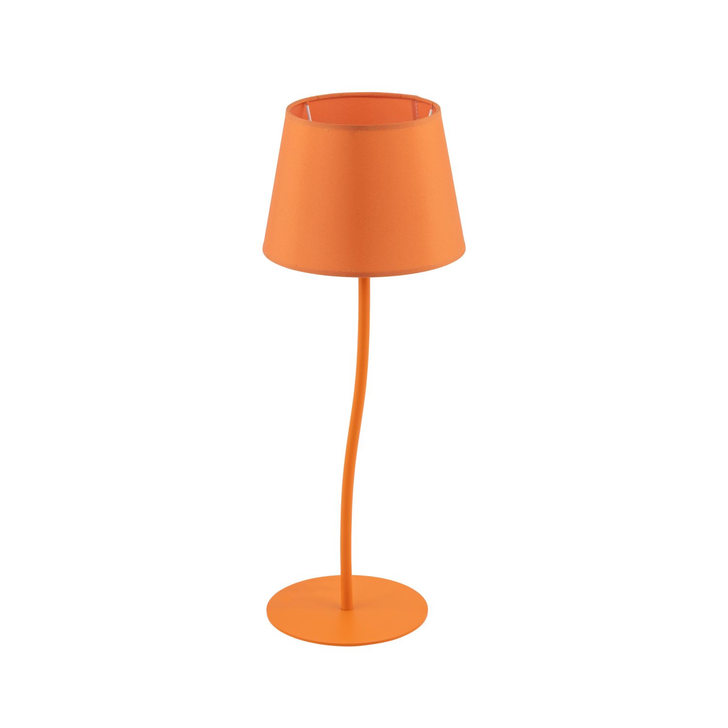 Kinderzimmerlampe Tisch Orange H: 37cm klein E27 Metall Stoff