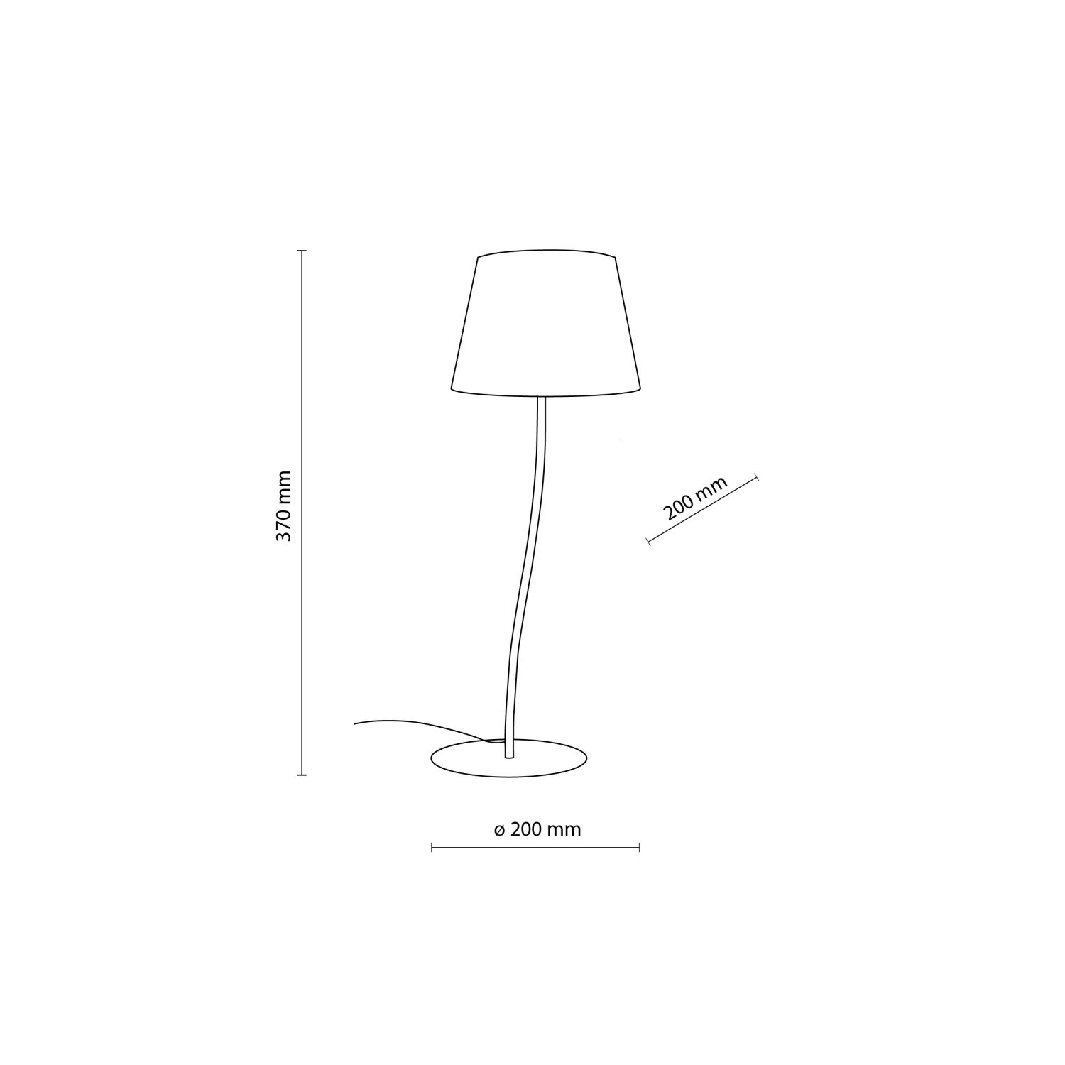 Lampe de table chambre d'enfant 37 cm métal tissu petit E27