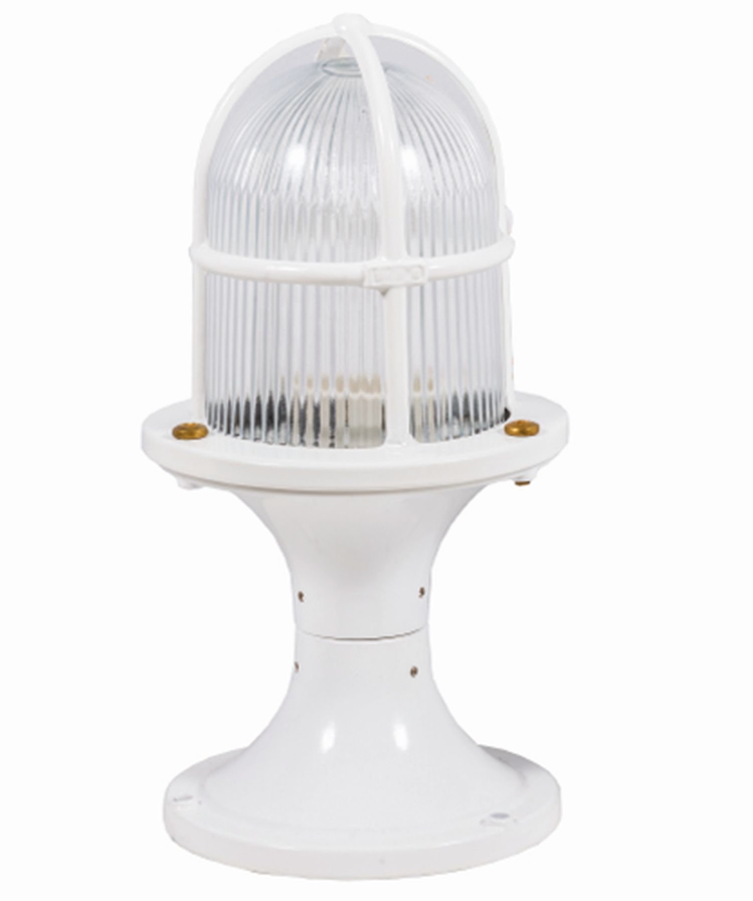 Lampe de socle laiton verre E27 IP54 28 cm blanc Maritim