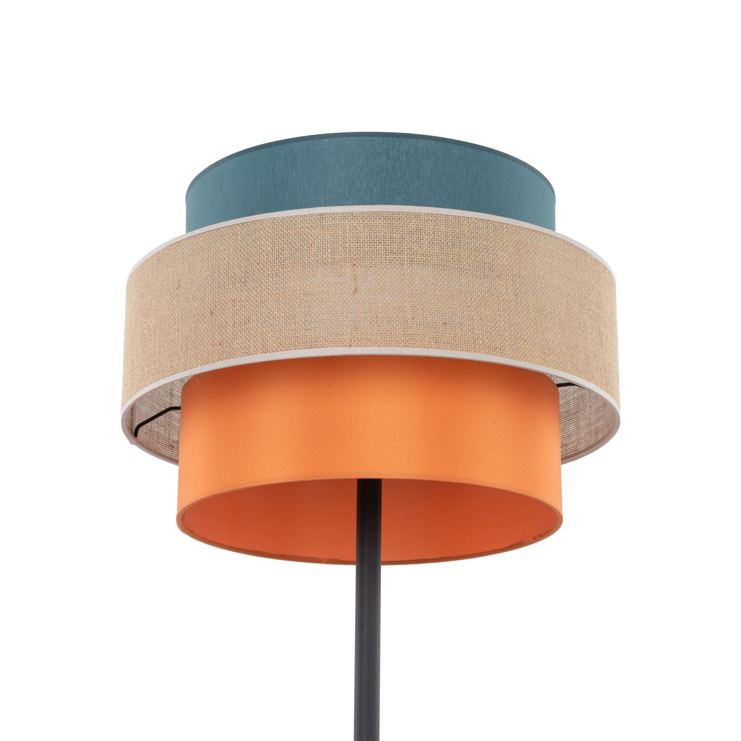 Lampadaire petit 159 cm E27 Coloré Tissu Jute Métal Salon