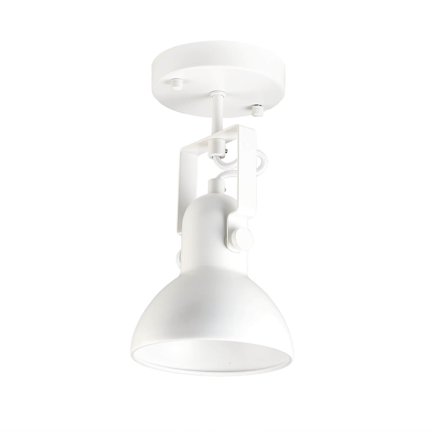 Weiße Spot Lampe DALLAS Retro Design E14 verstellbar