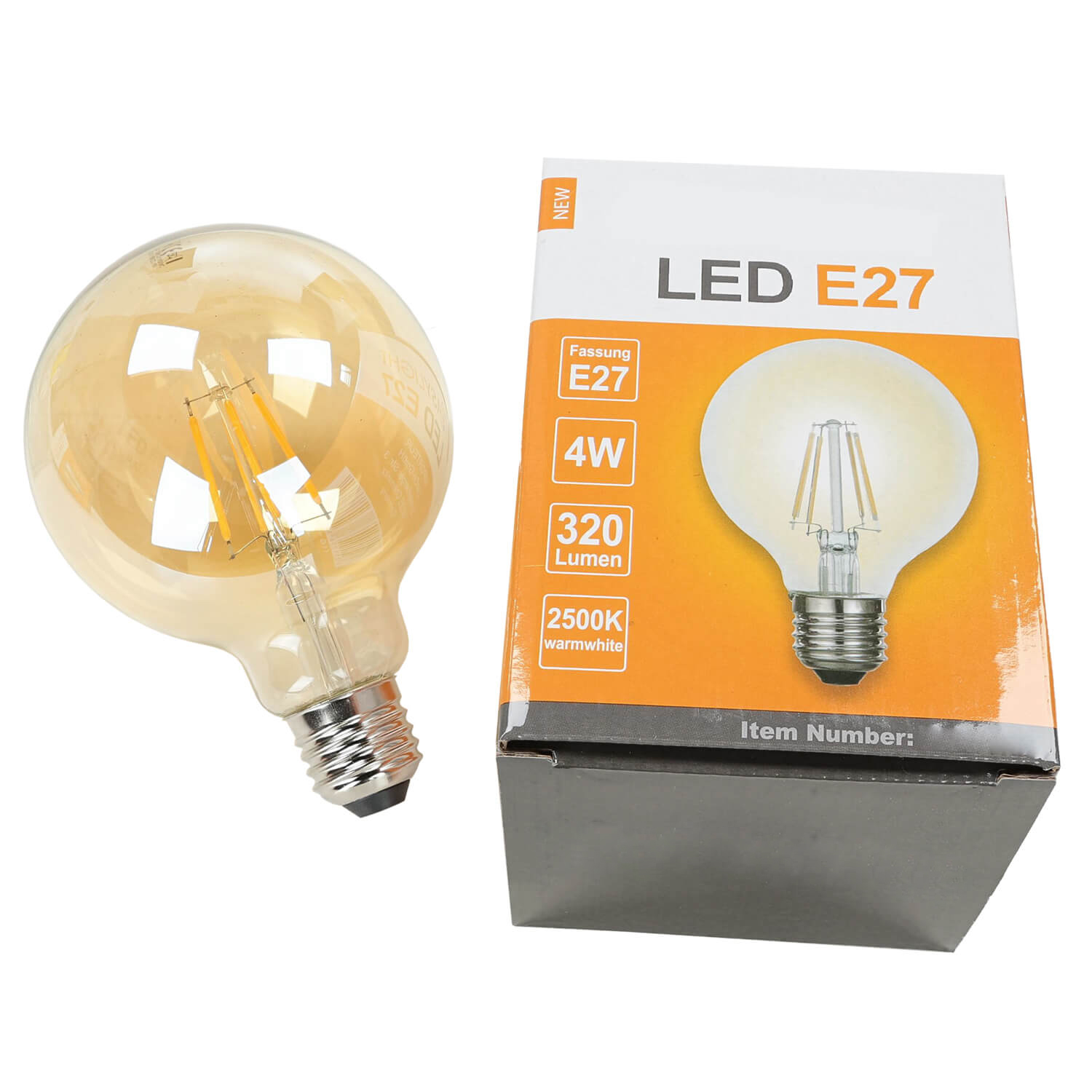 Vintage Leuchtmittel LED Edison E27 dimmbar 2500 K warmweiß 320 lm - LM10061
