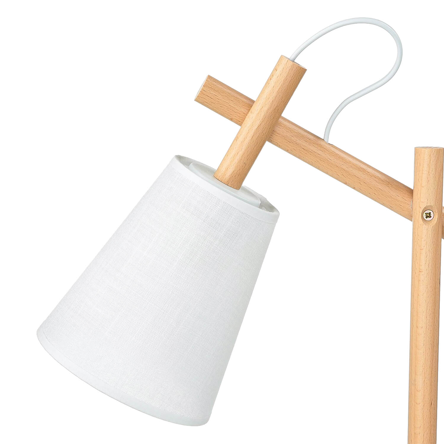 Lampe de table Blanc Bois Tissu VAIO