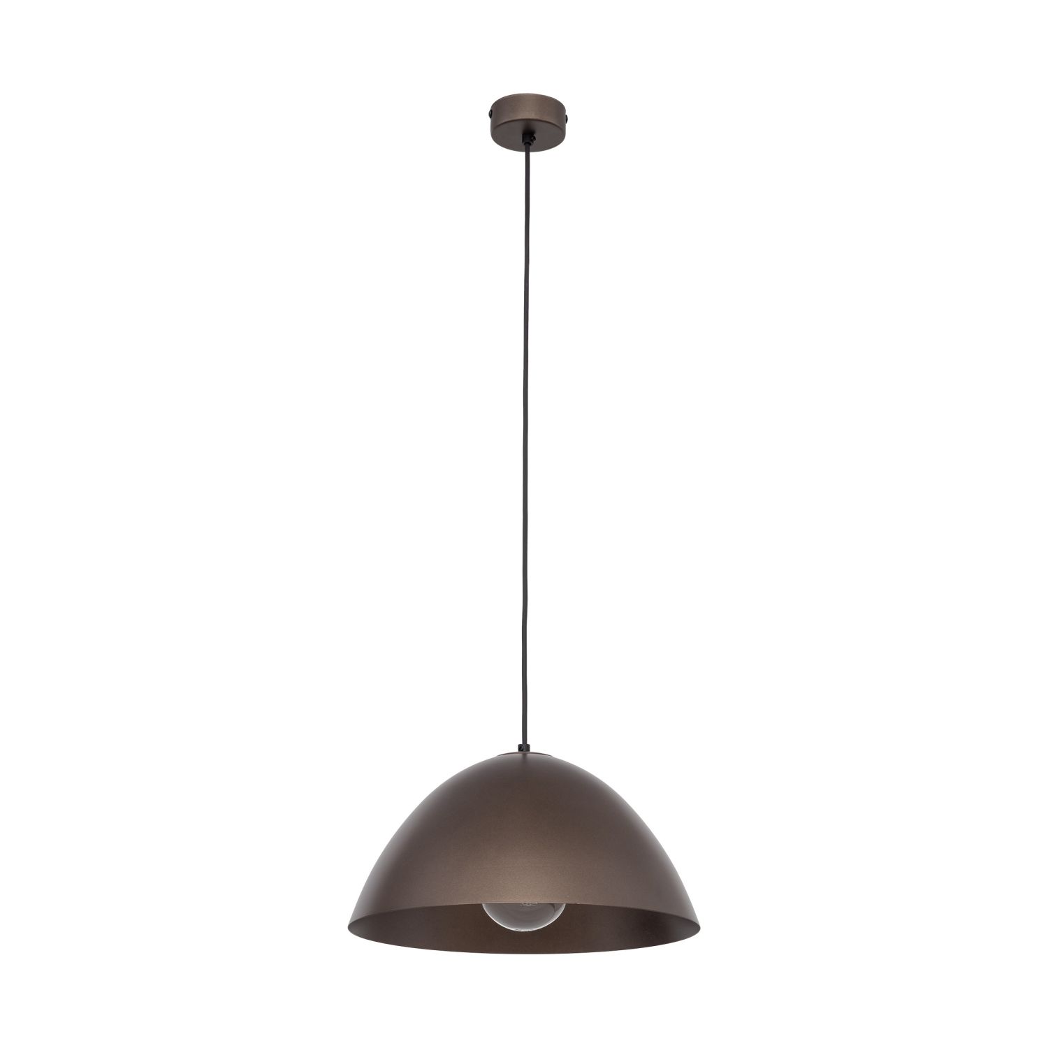 Suspension Métal Marron Ø 34 cm rond H : max. 165 cm E27