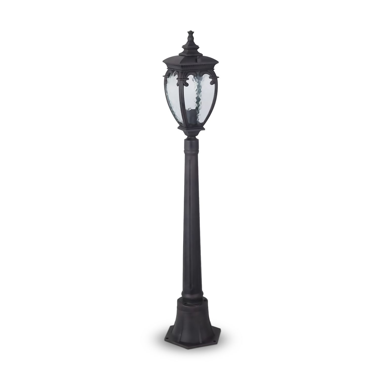 Lampe d'allée en aluminium verre 113 cm IP44 en bronze antique