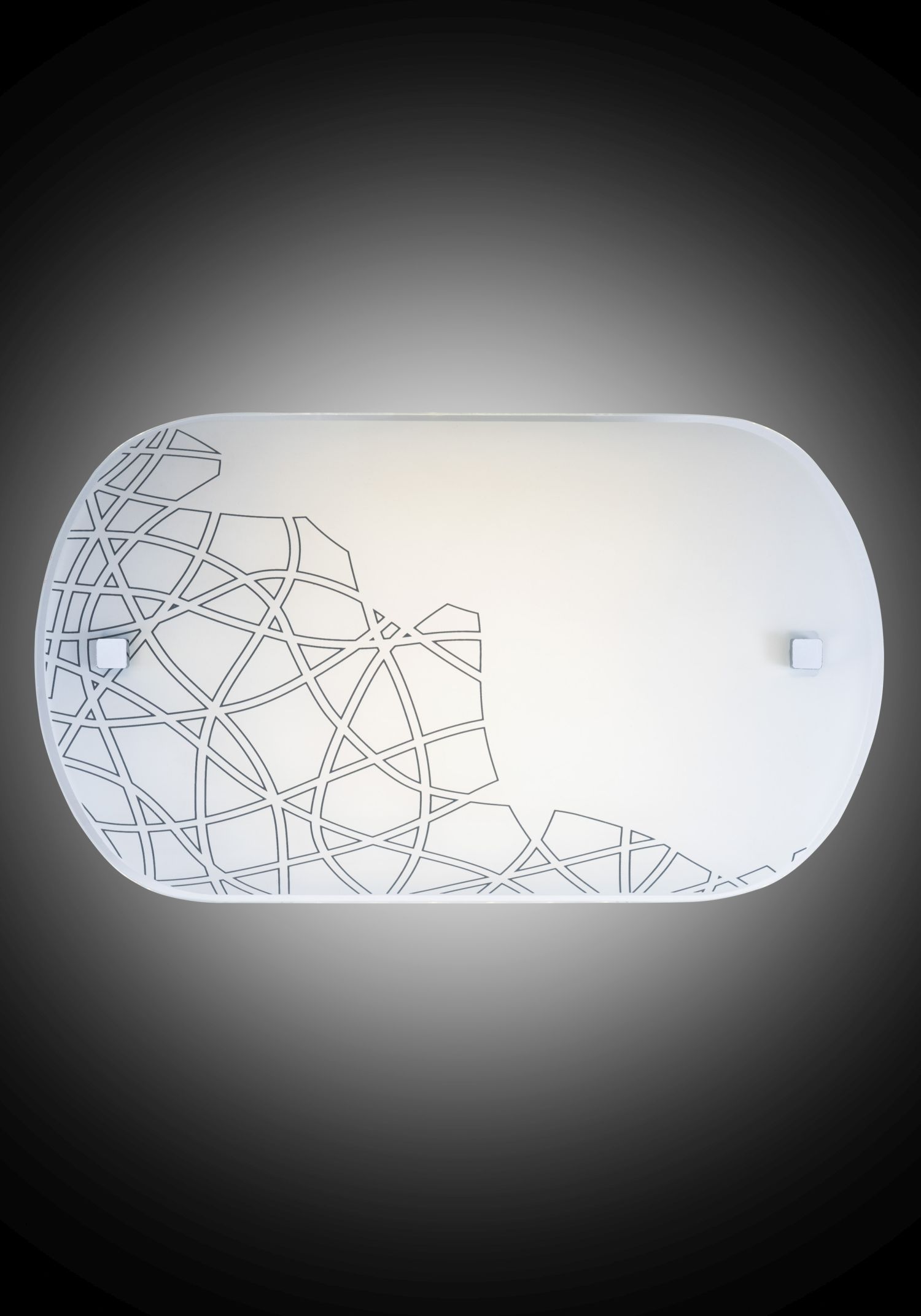 Plafonnier LED verre L : 33 cm petit 4000 K blanc chrome