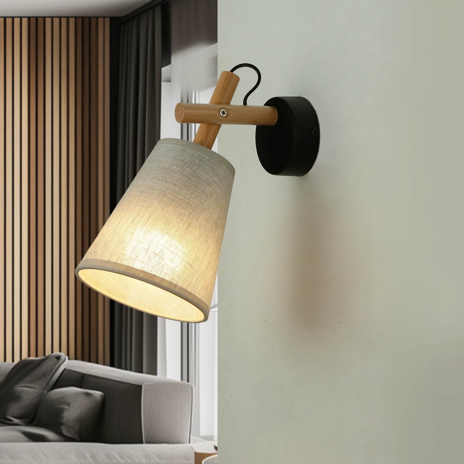 Wandlampe Skandinavisch wohnlich E27 Schlafzimmer