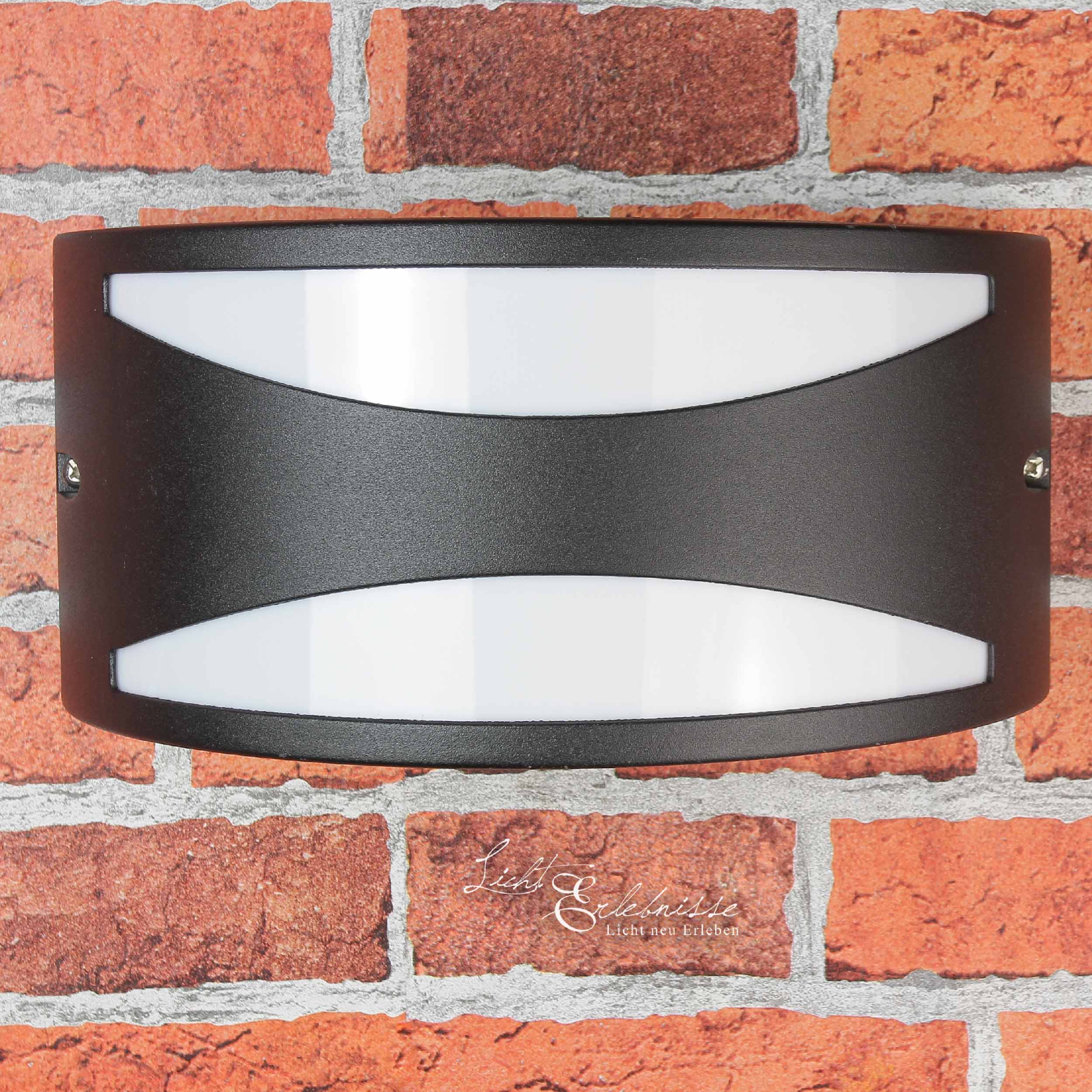 Schwarze Wandlampe für Außen aus Aluminium LIMNOS