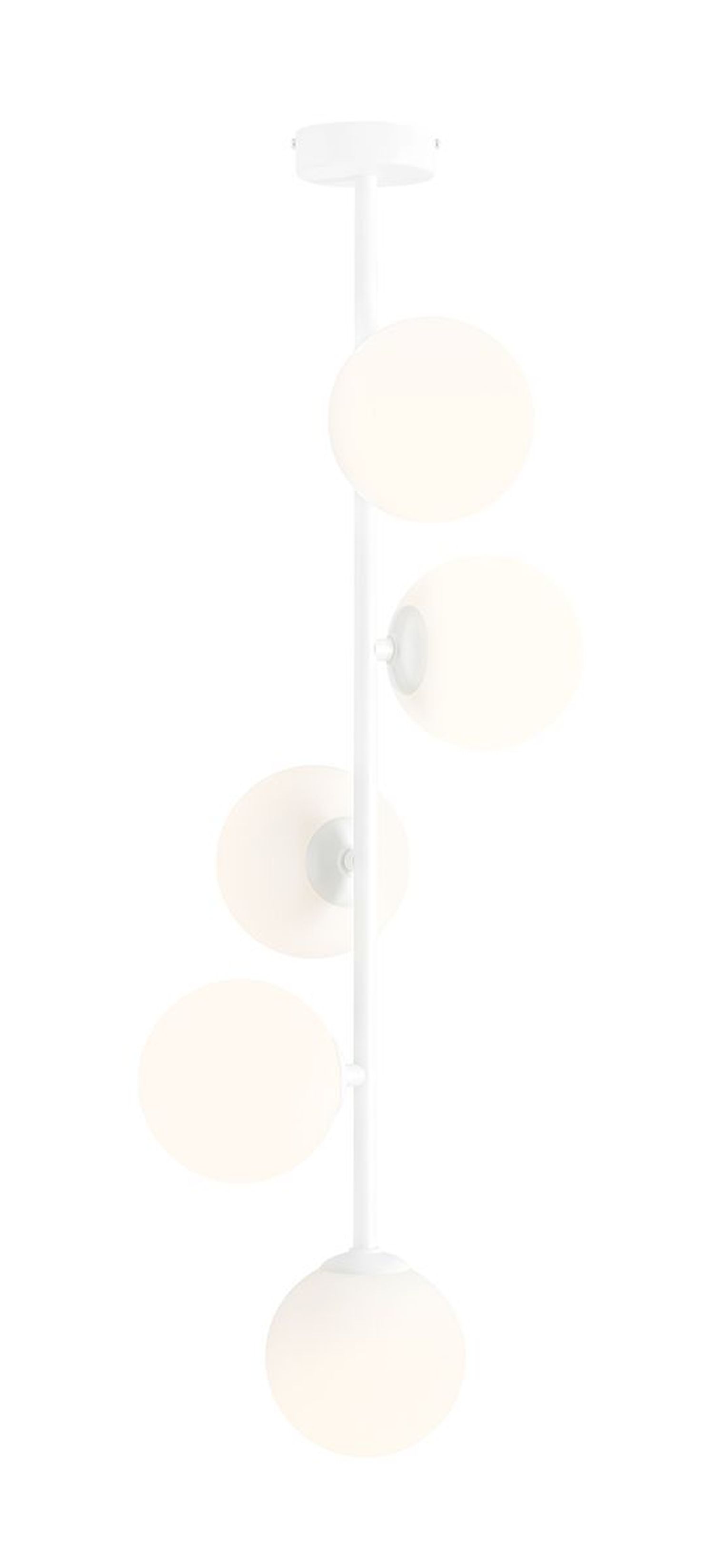 Moderne Deckenlampe Metall Glas L:34 cm E14 in Weiß