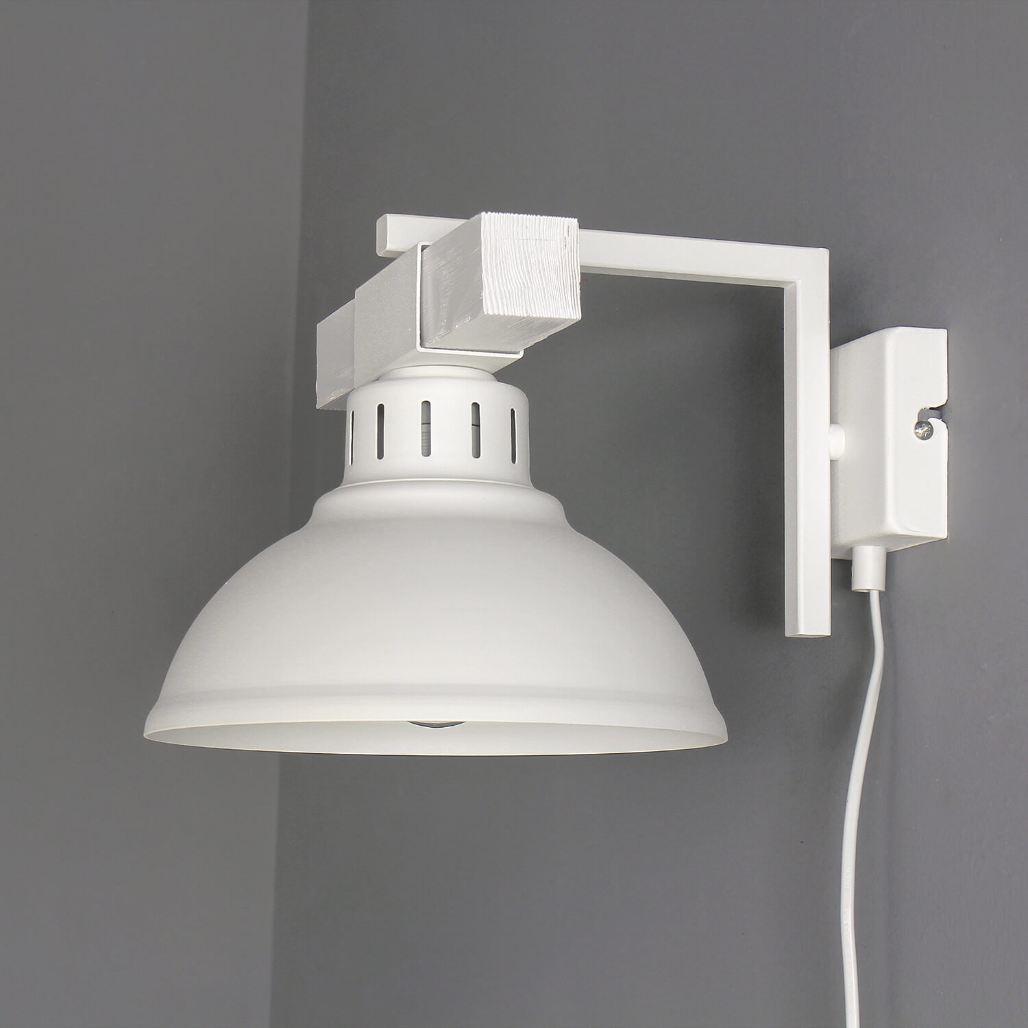 Licht-Erlebnisse Wandleuchte GINO, LED wechselbar, Warmweiß, Moderne  Wandlampe Weiß Zylinder Innenleuchte Flur Lampe