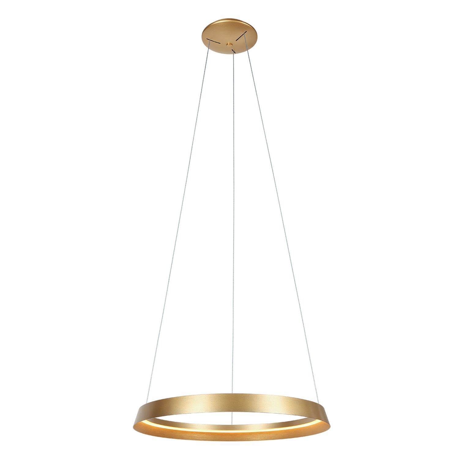 LED Hängelampe rund in Gold B:60 cm 50 W 2700 K elegant