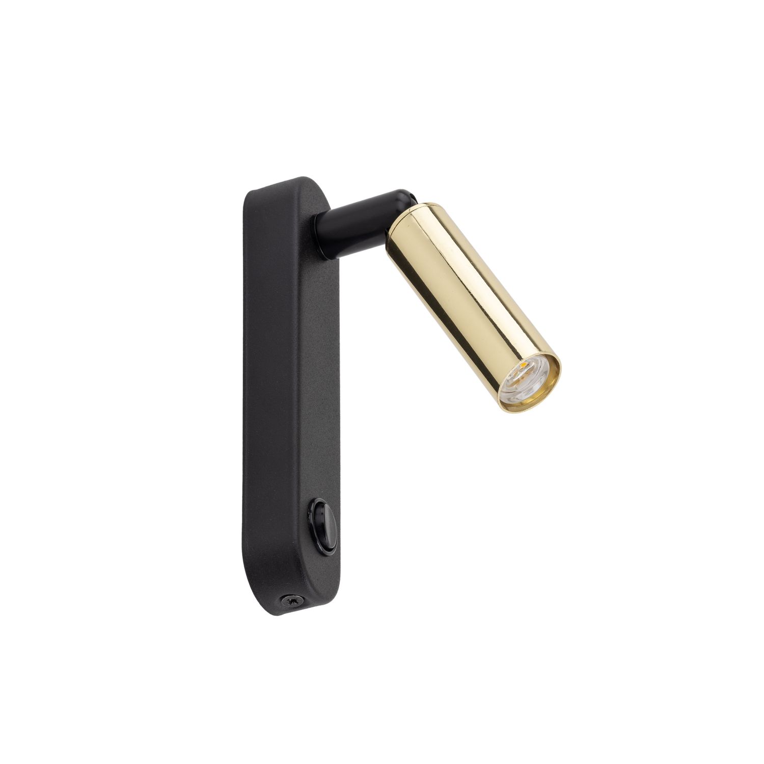 Leselampe Wand mit Schalter Metall schwenkbar Schwarz Gold G9