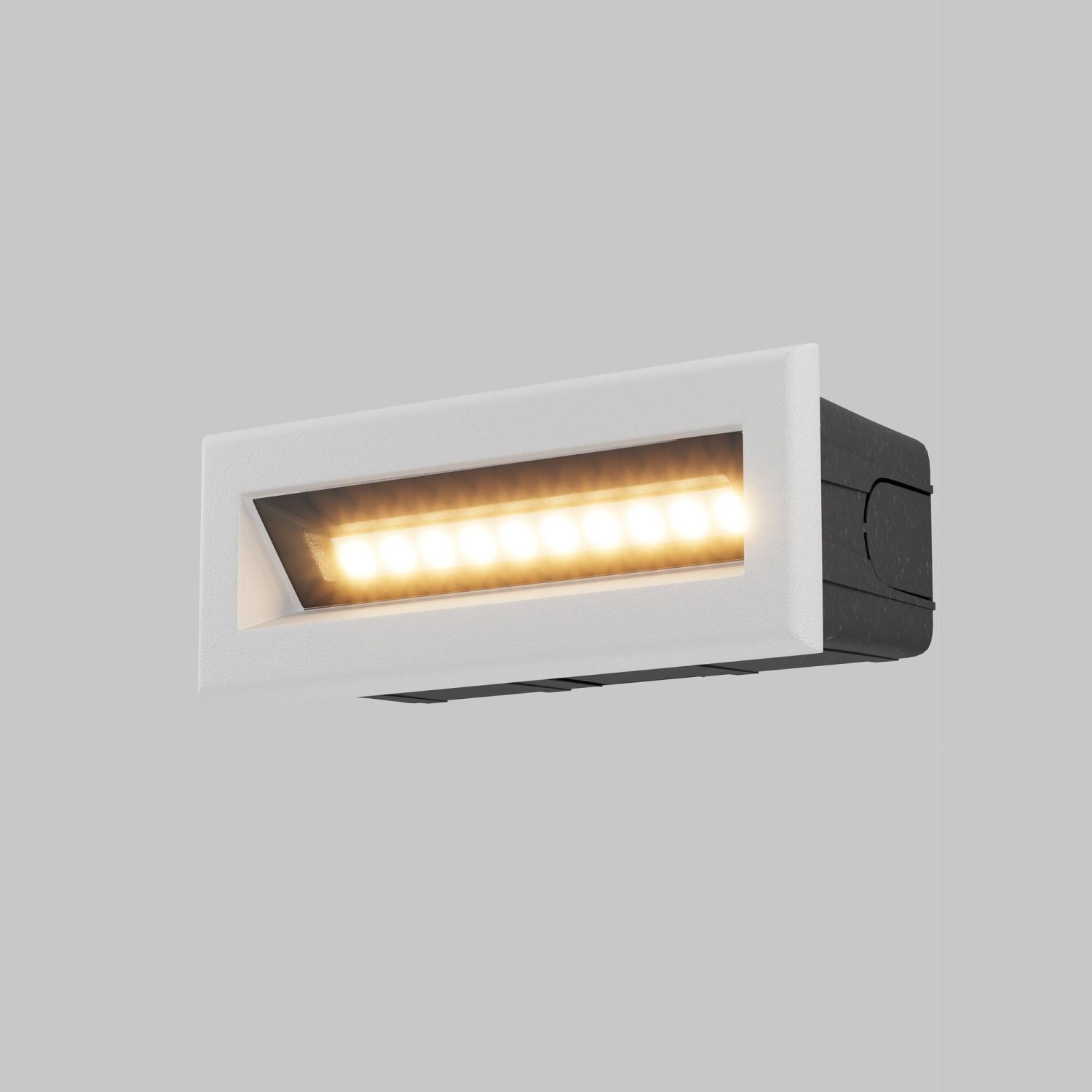 Einbauleuchte Wand LED Metall IP65 Weiß eckig 400 lm