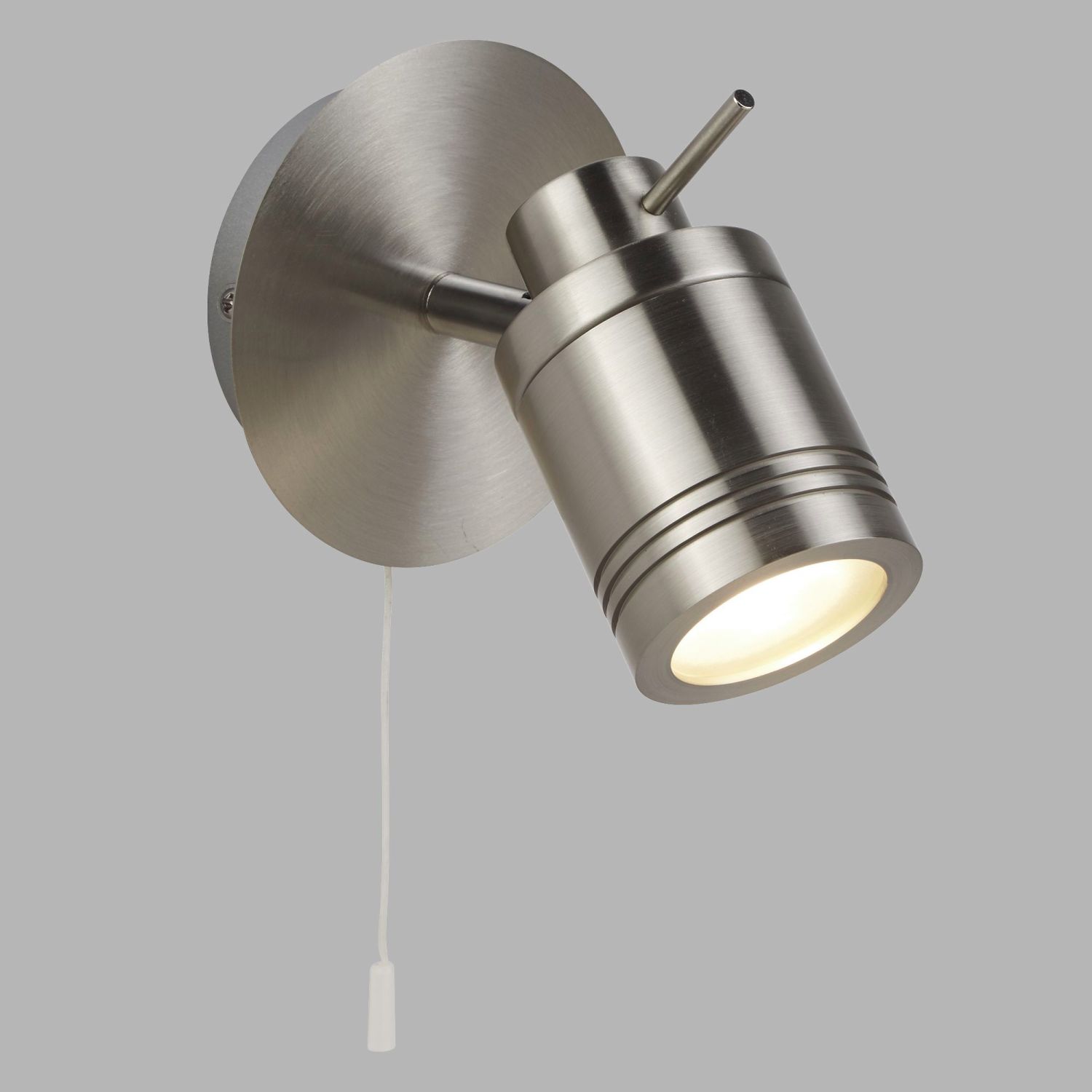 Wandlampe IP44 GU10 in Silber matt Bad mit Schalter