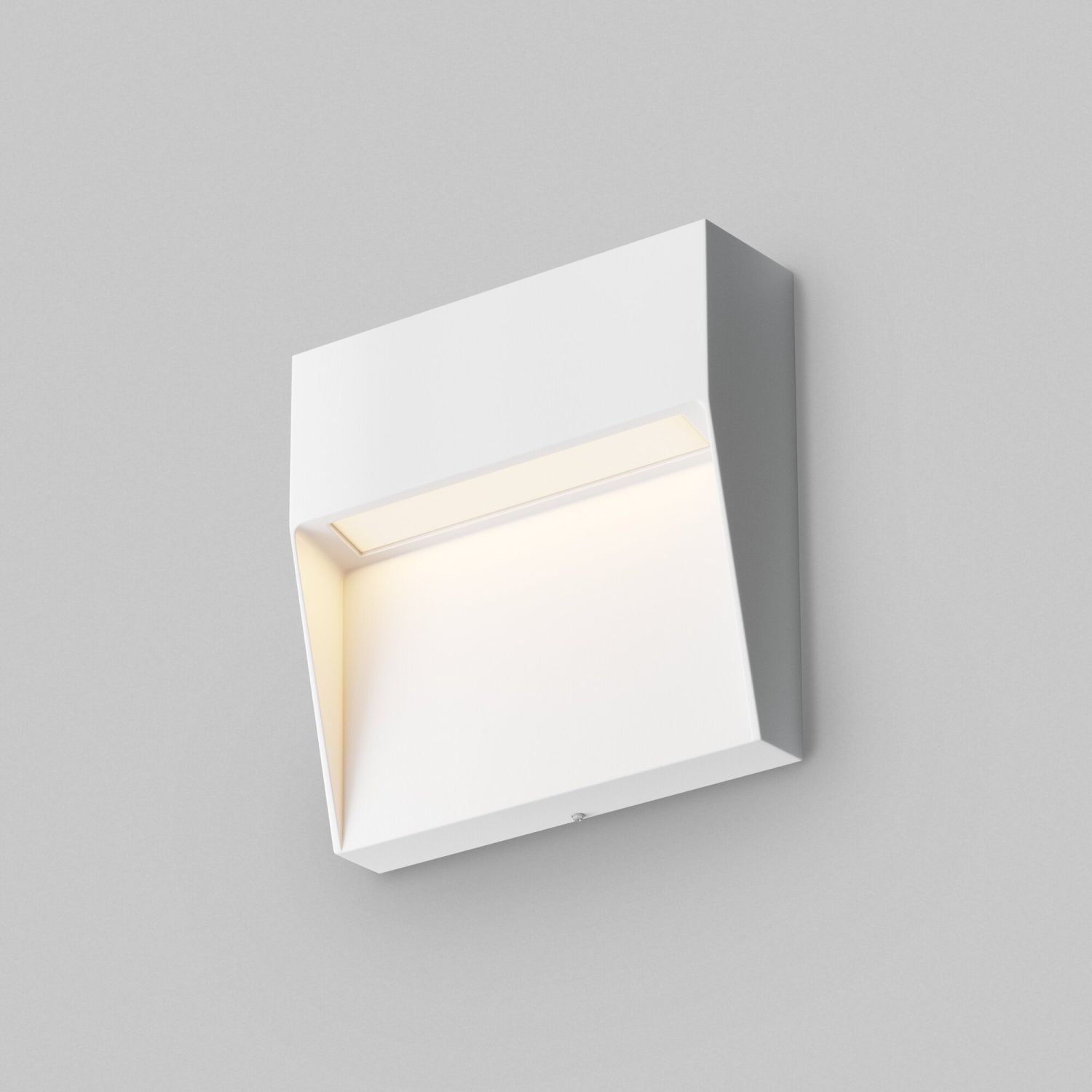 Lampe d'extérieur LED murale aluminium IP54 blanche carrée 100 lm