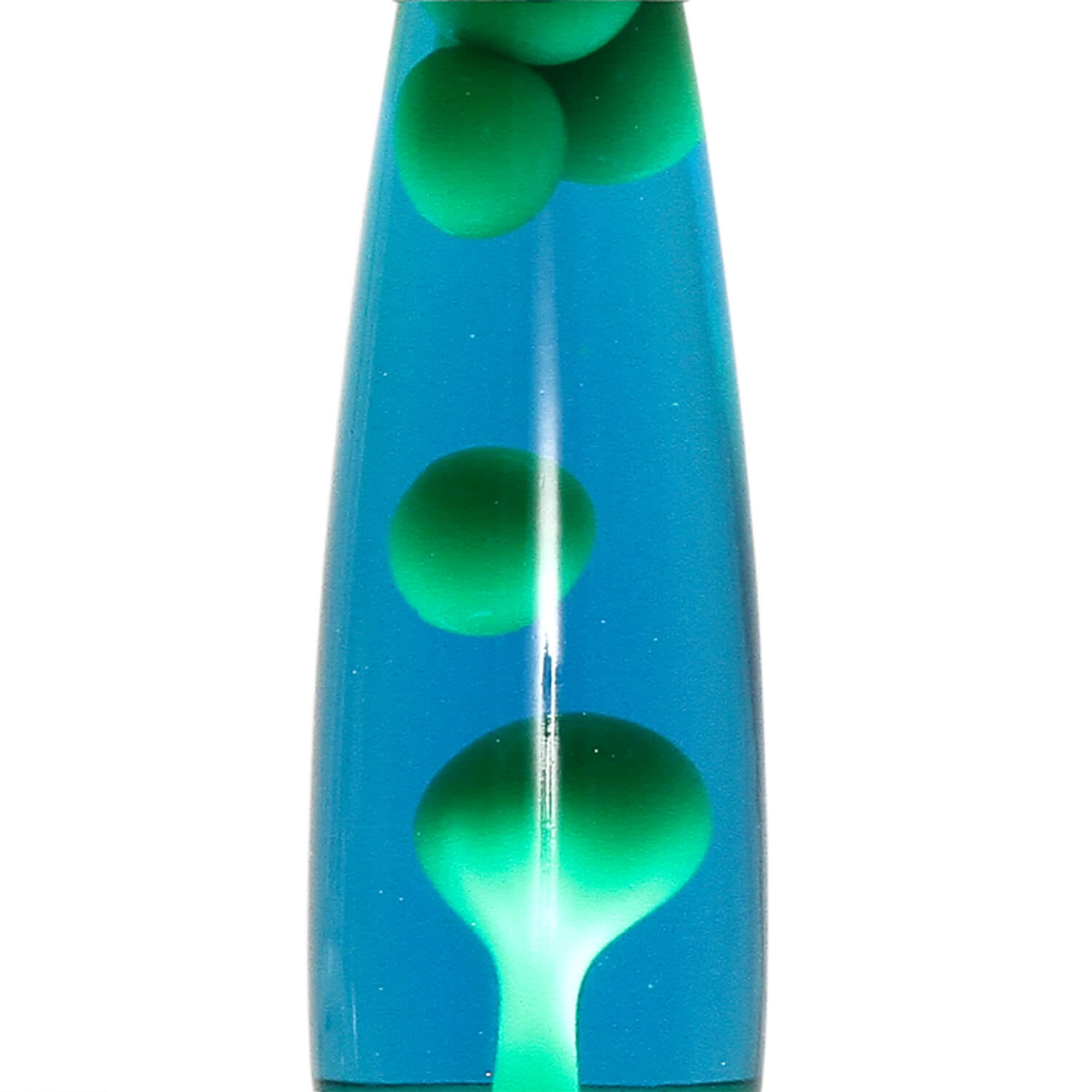 Fröhliche Lavalampe Blau Grün 40cm G9 Retro ANGELINA