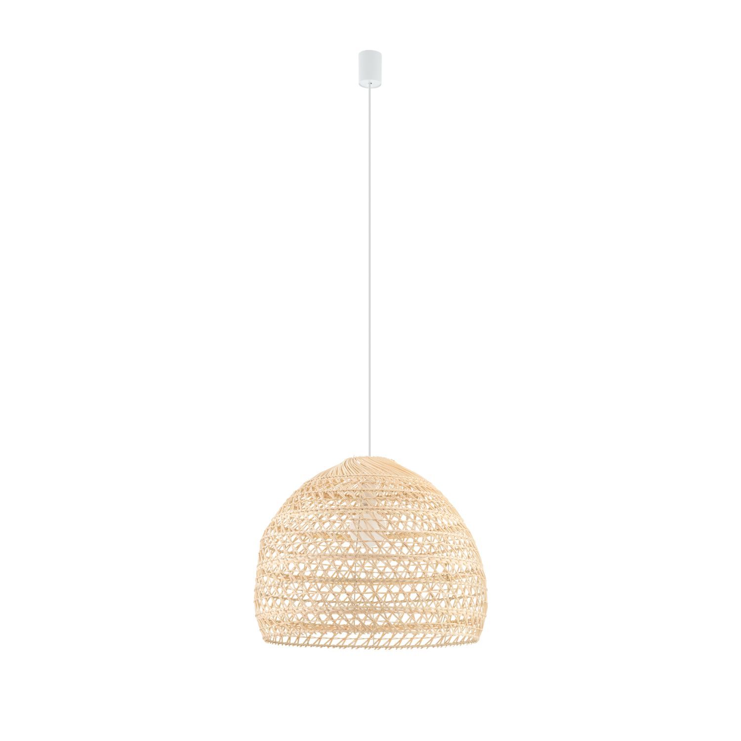 Lampe à suspendre ronde en rotin naturel E27 Ø43 cm confortable