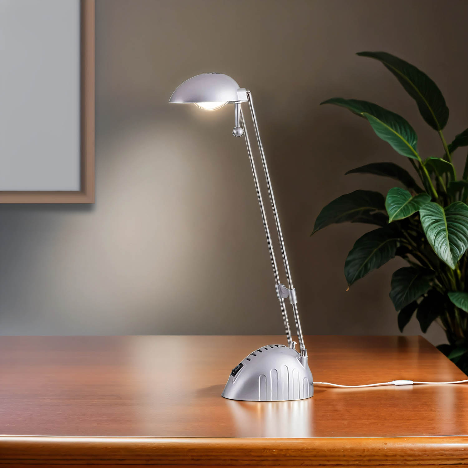 LED Schreibtischlampe Touch Schalter 5W in Silber