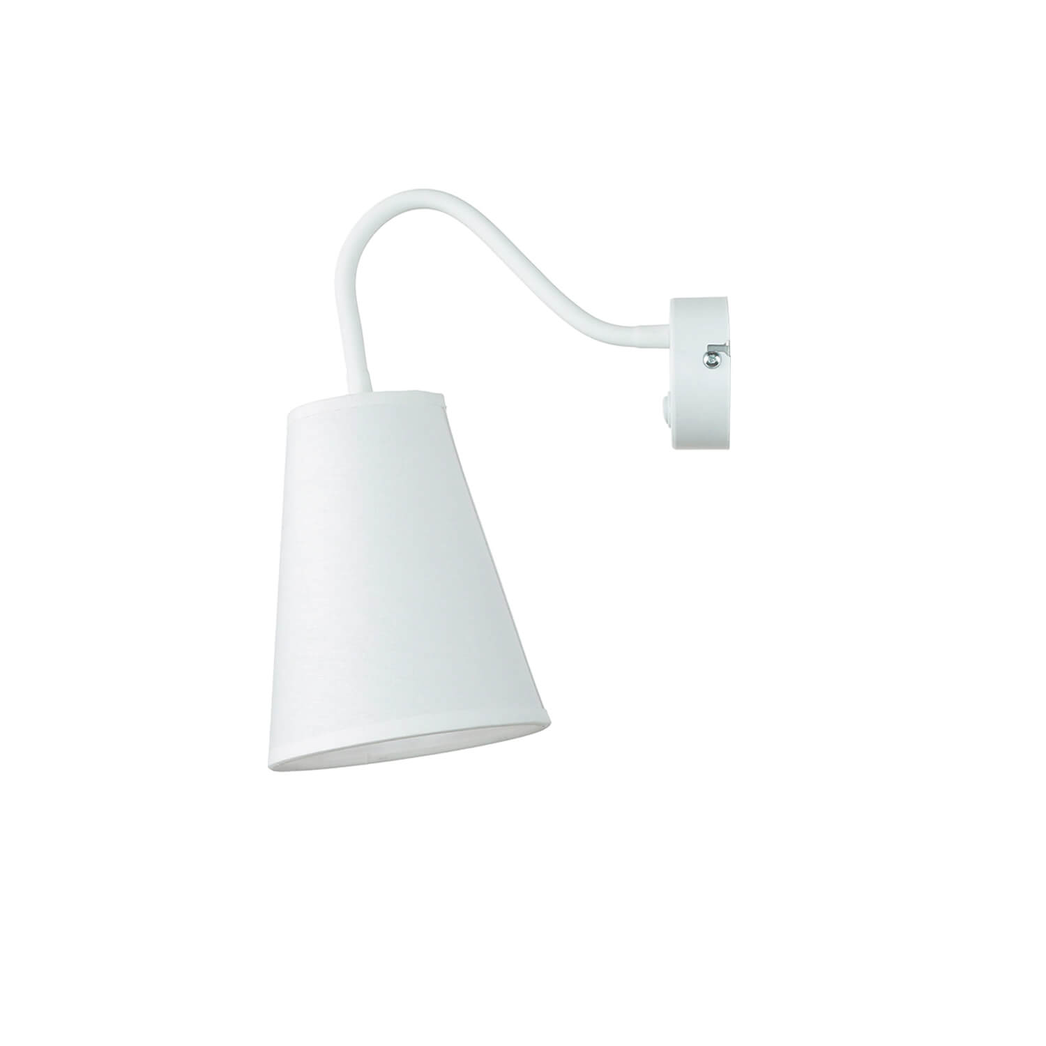 Verstellbare Wandlampe Weiß Ø13cm mit Schalter