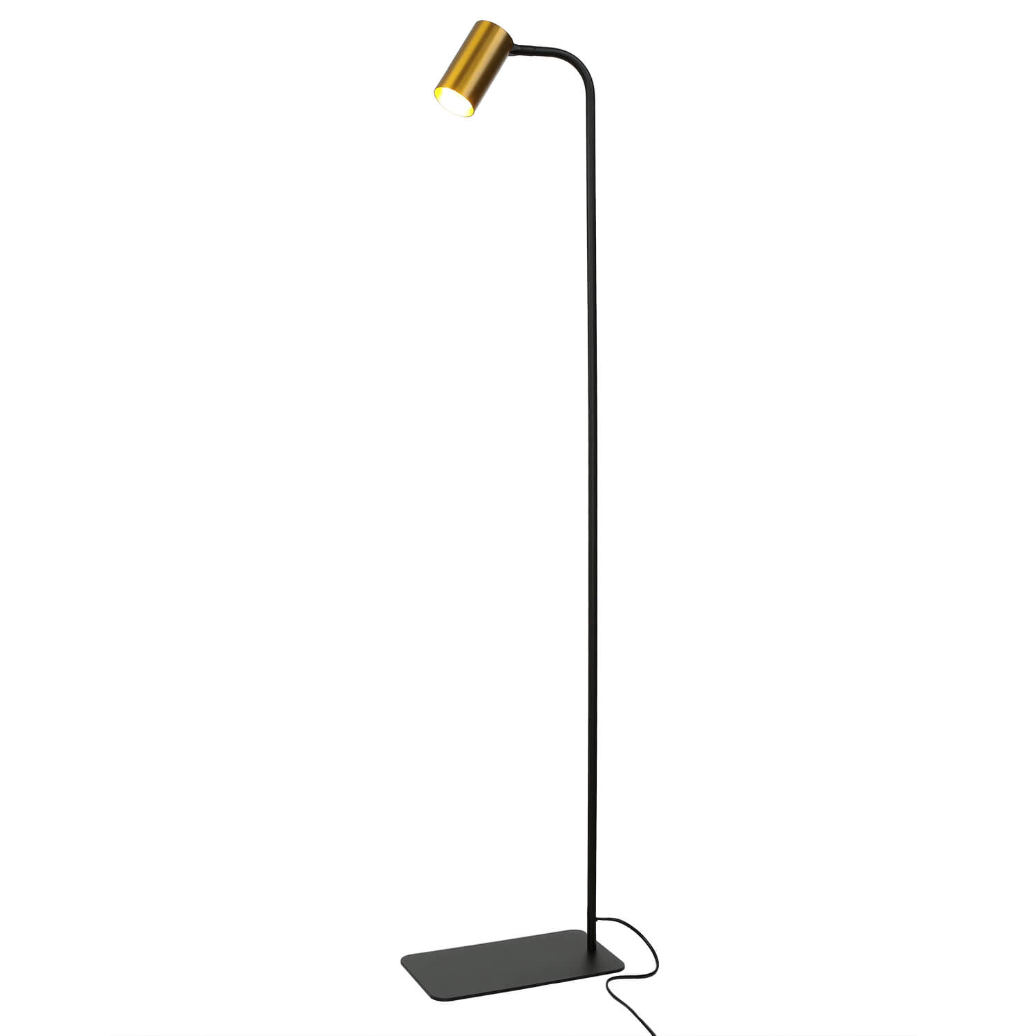 Lampadaire laiton Abat-jour 124cm Moderne flexible GU10