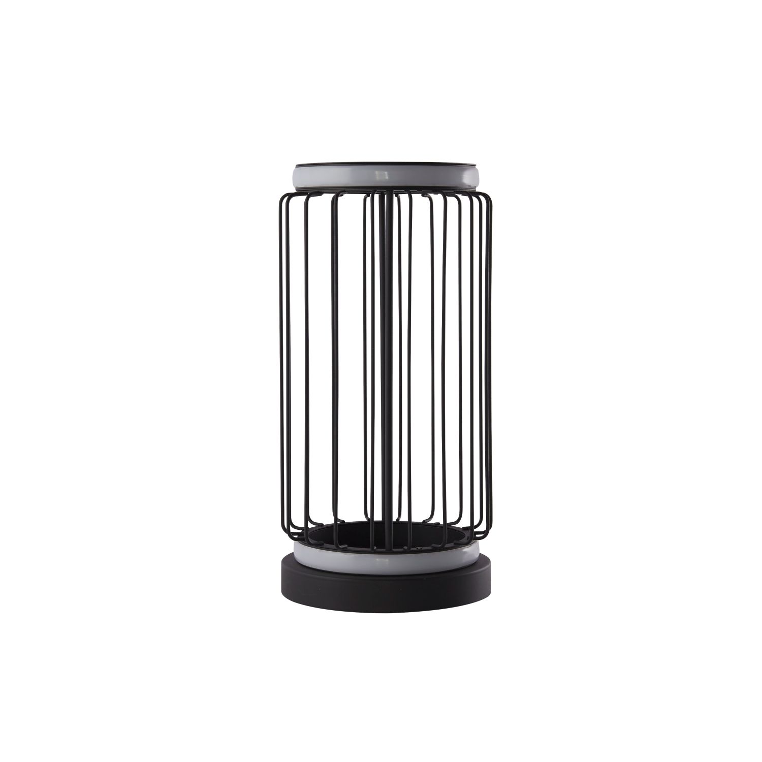 LED Tischleuchte Schwarz Weiß 33 cm Ø 16 cm Metall 3000 K
